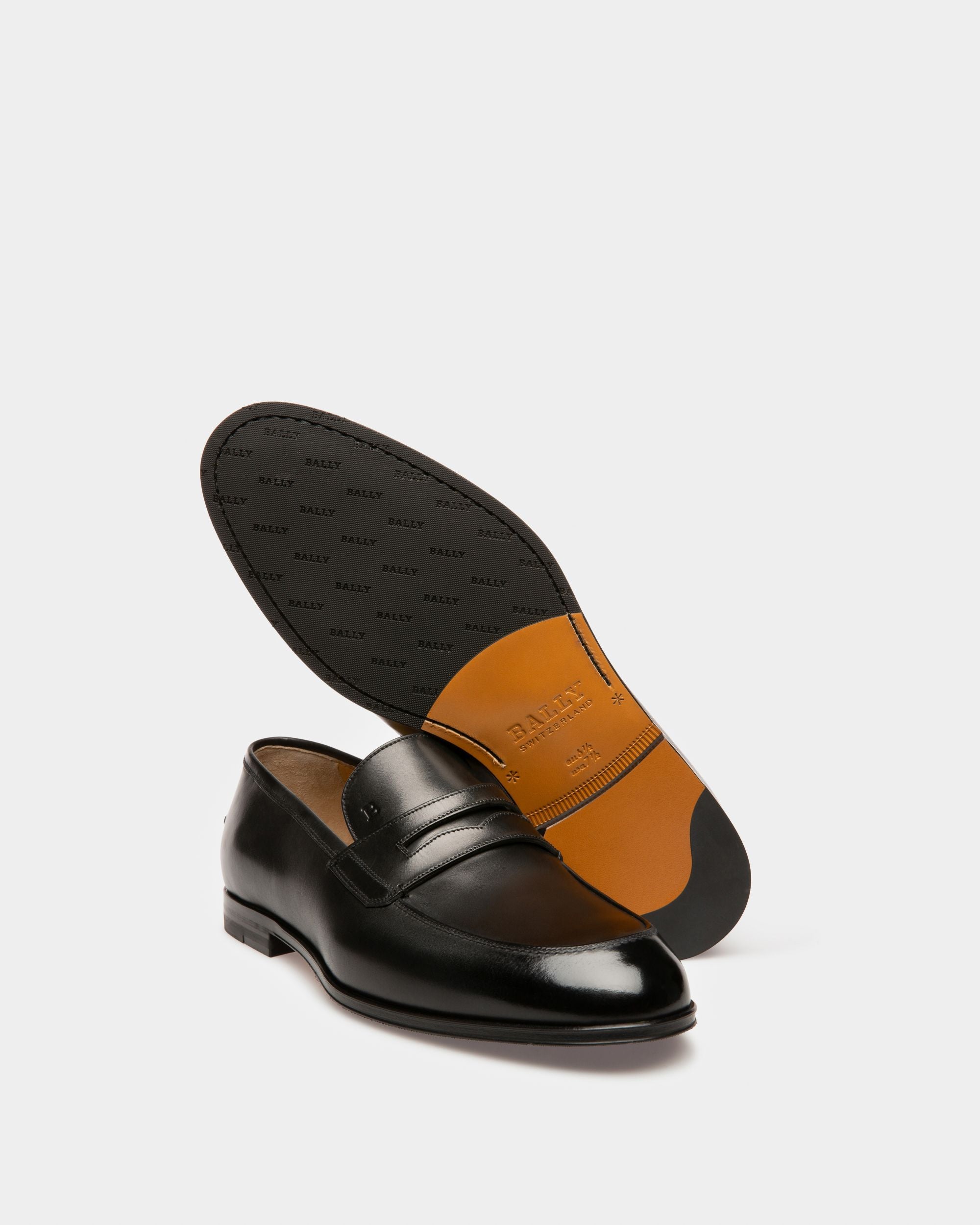 Webb Leather Loafers In Black - Men's - Bally - 04