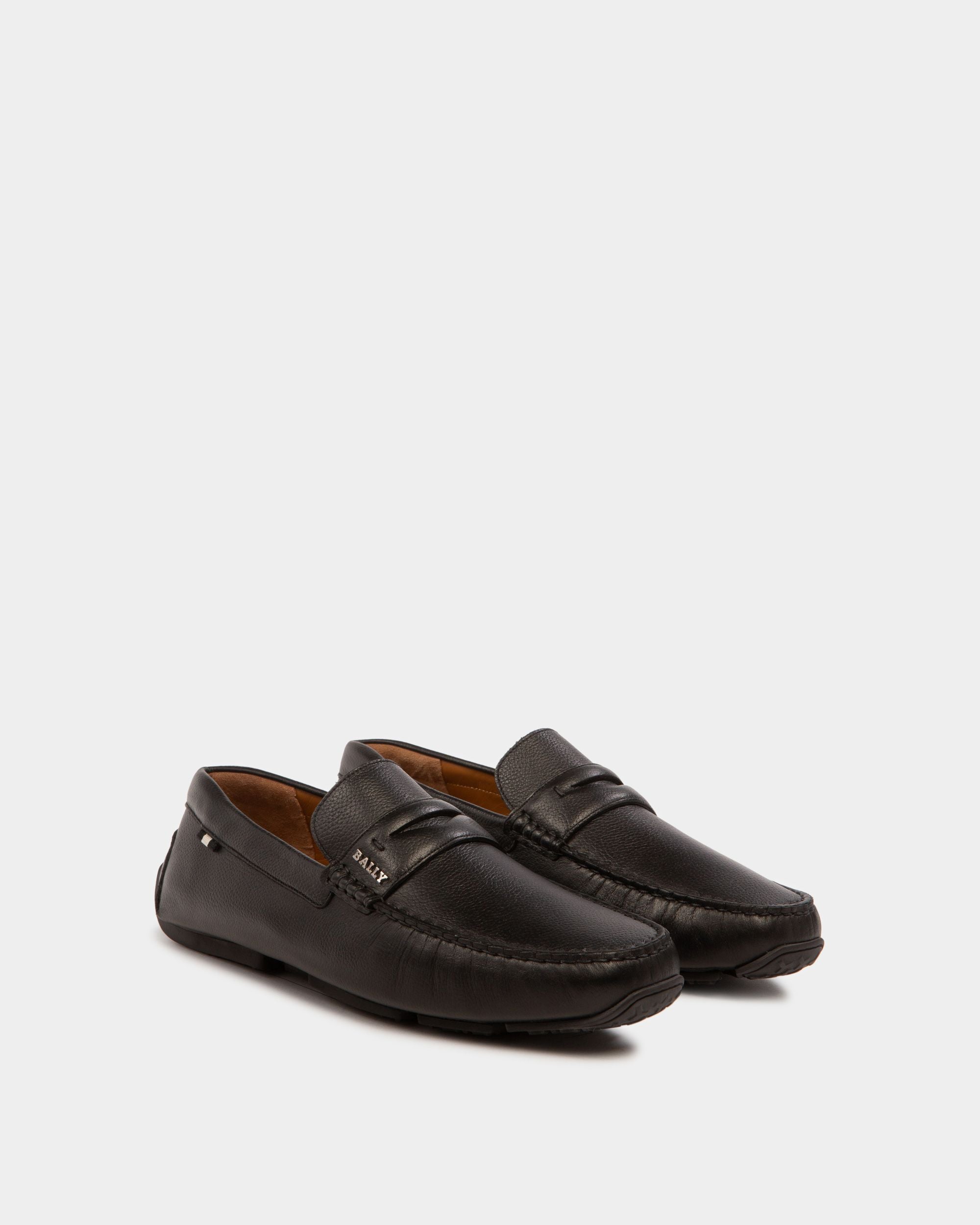Pavel Leather Drivers In Black - Men's - Bally - 03