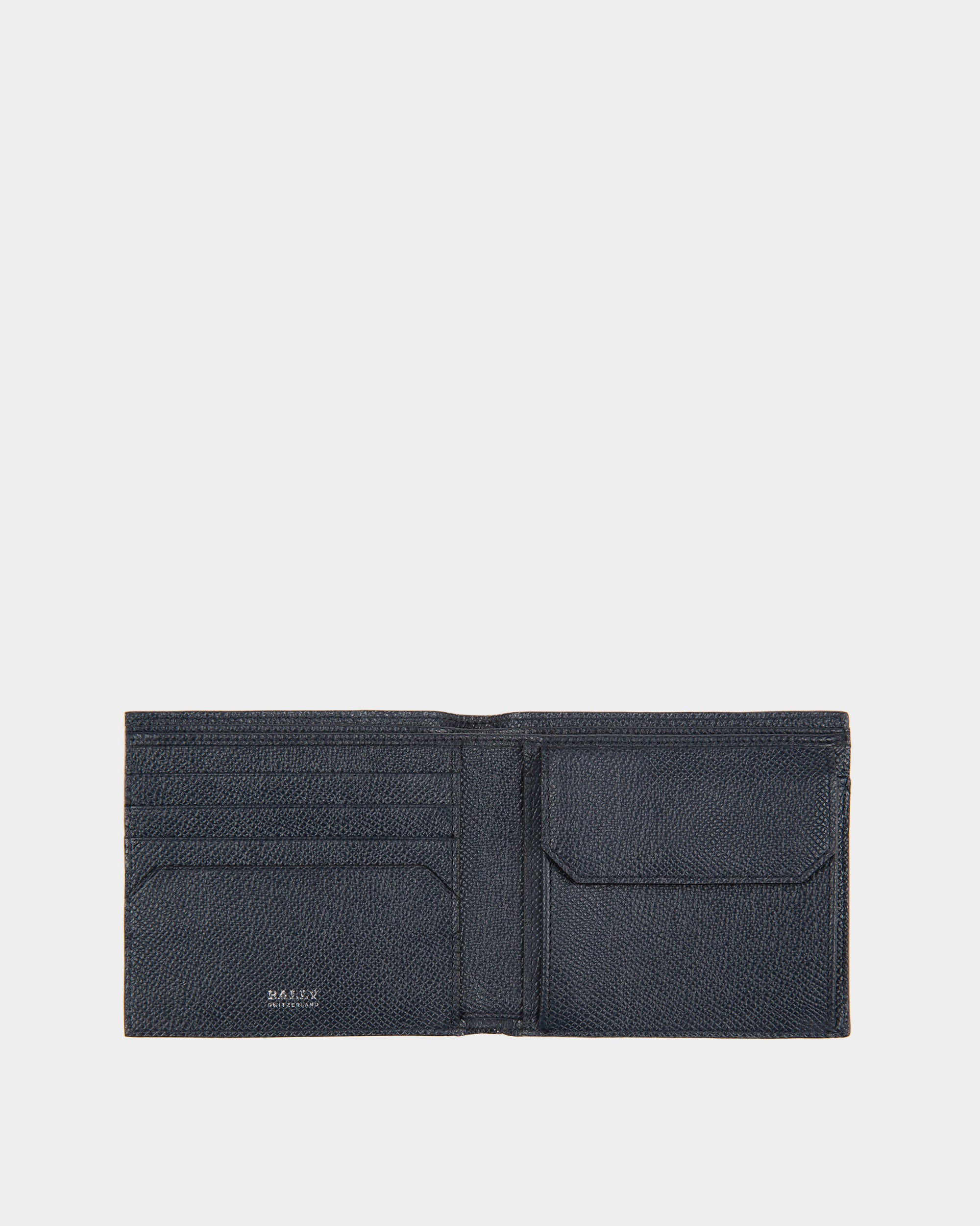 Teisel Leather Coin Wallet In Navy - Men's - Bally - 03
