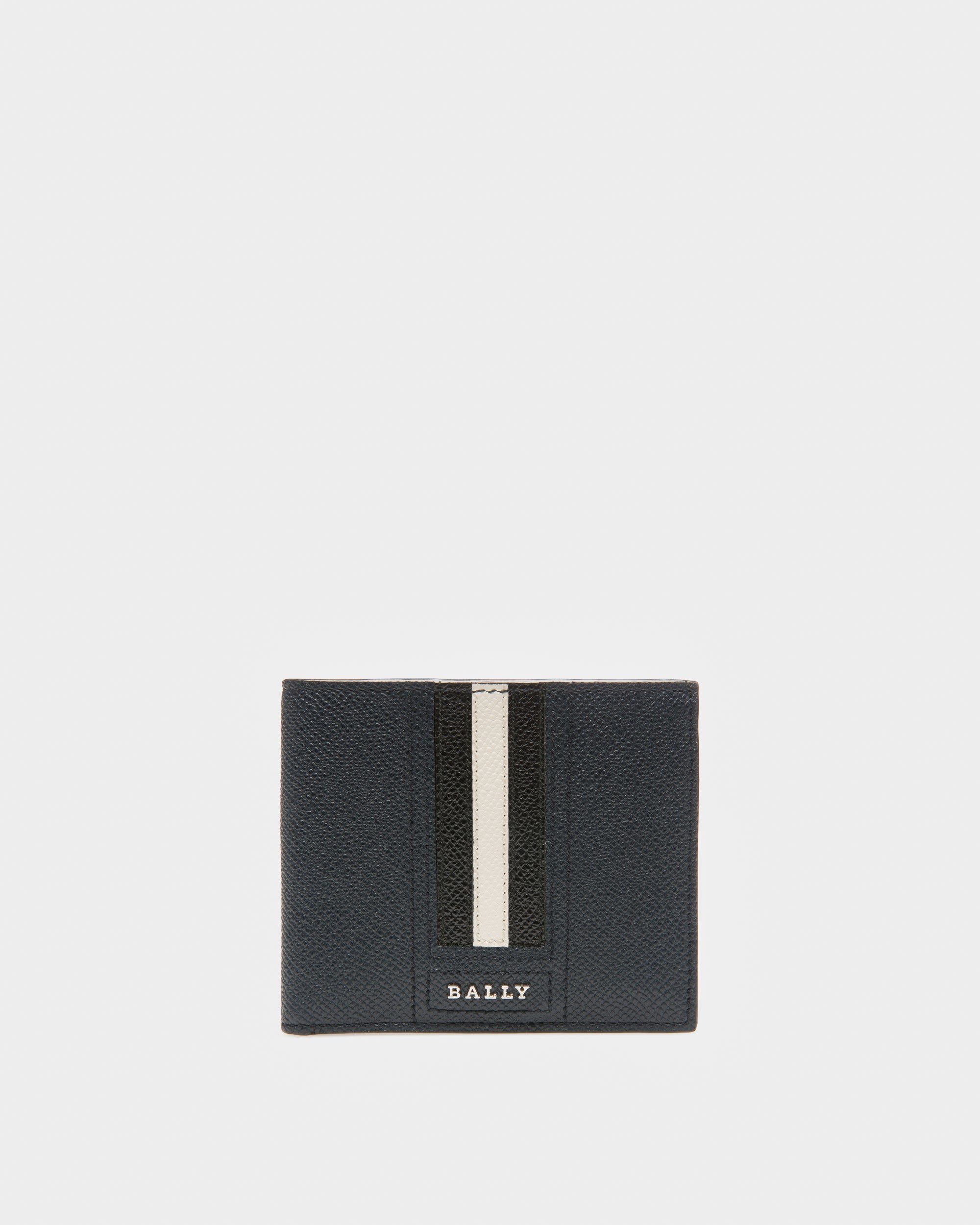 Tonett Leather Wallet In Navy - Men's - Bally - 01