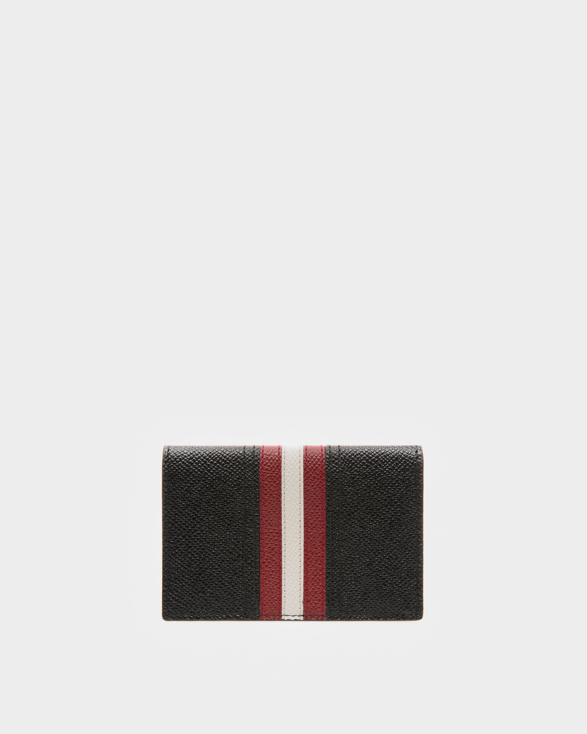 Tyke Leather Card Holder In Black - Men's - Bally - 02