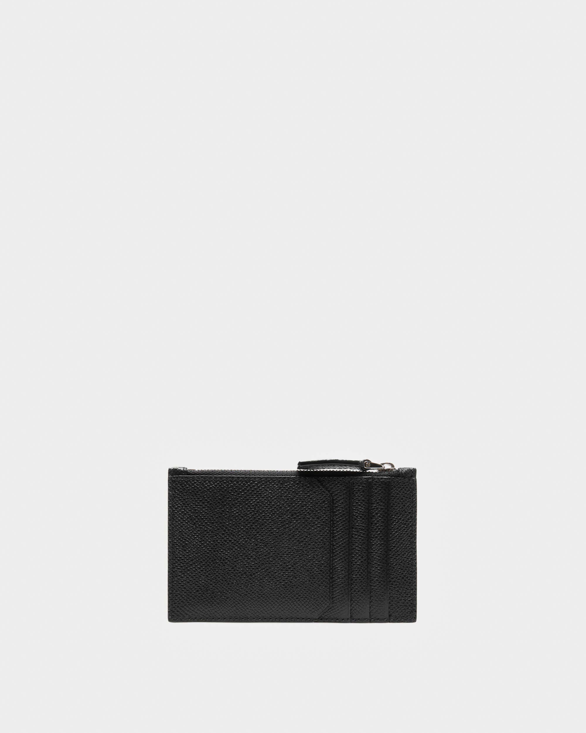 Tenley Leather Card Holder In Black - Men's - Bally - 02