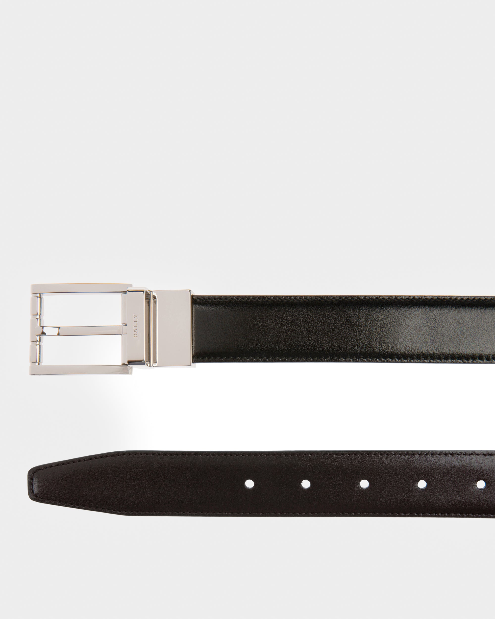 Astor Leather 30mm Belt In Black - Men's - Bally - 02