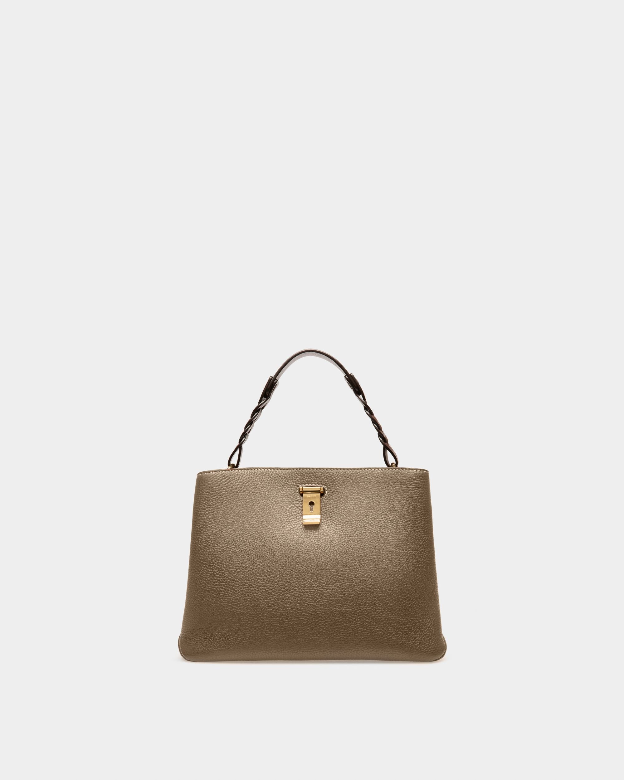 Lucyle Leather Shoulder Bag In Taupe - Women's - Bally - 01