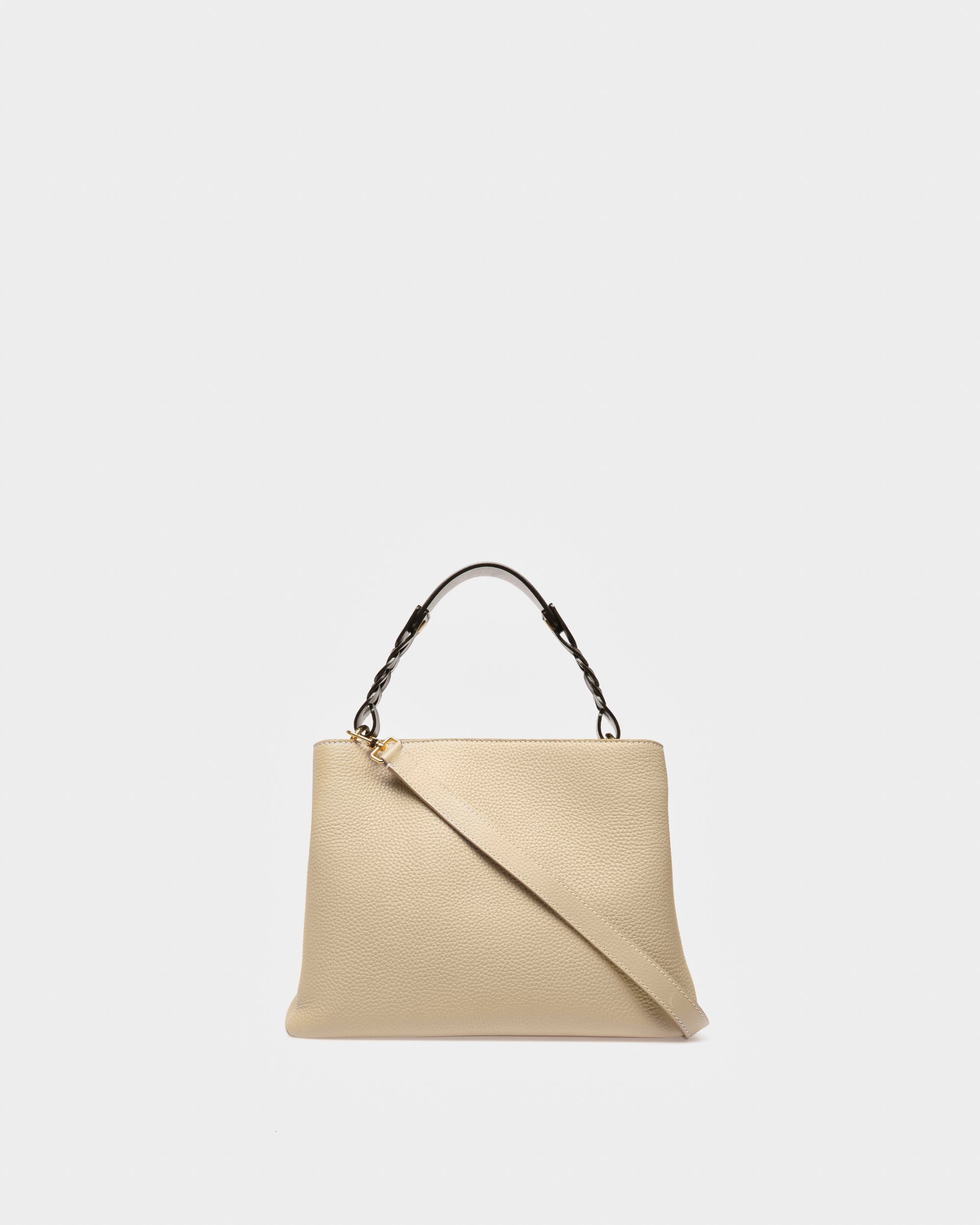 Lucyle Leather Shoulder Bag In Light Beige - Women's - Bally - 03