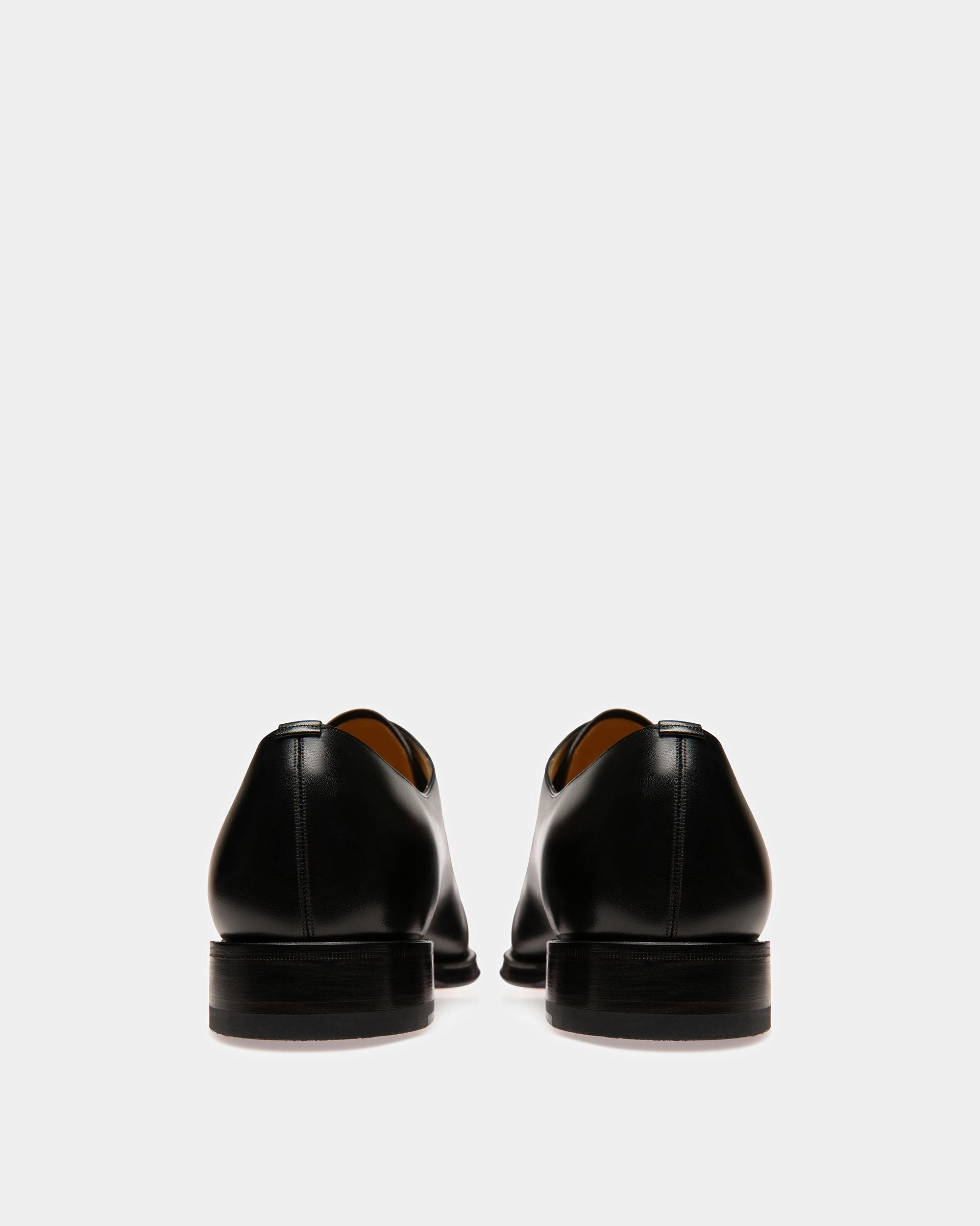 Scolder Leather Oxfords In Black - Men's - Bally - 04