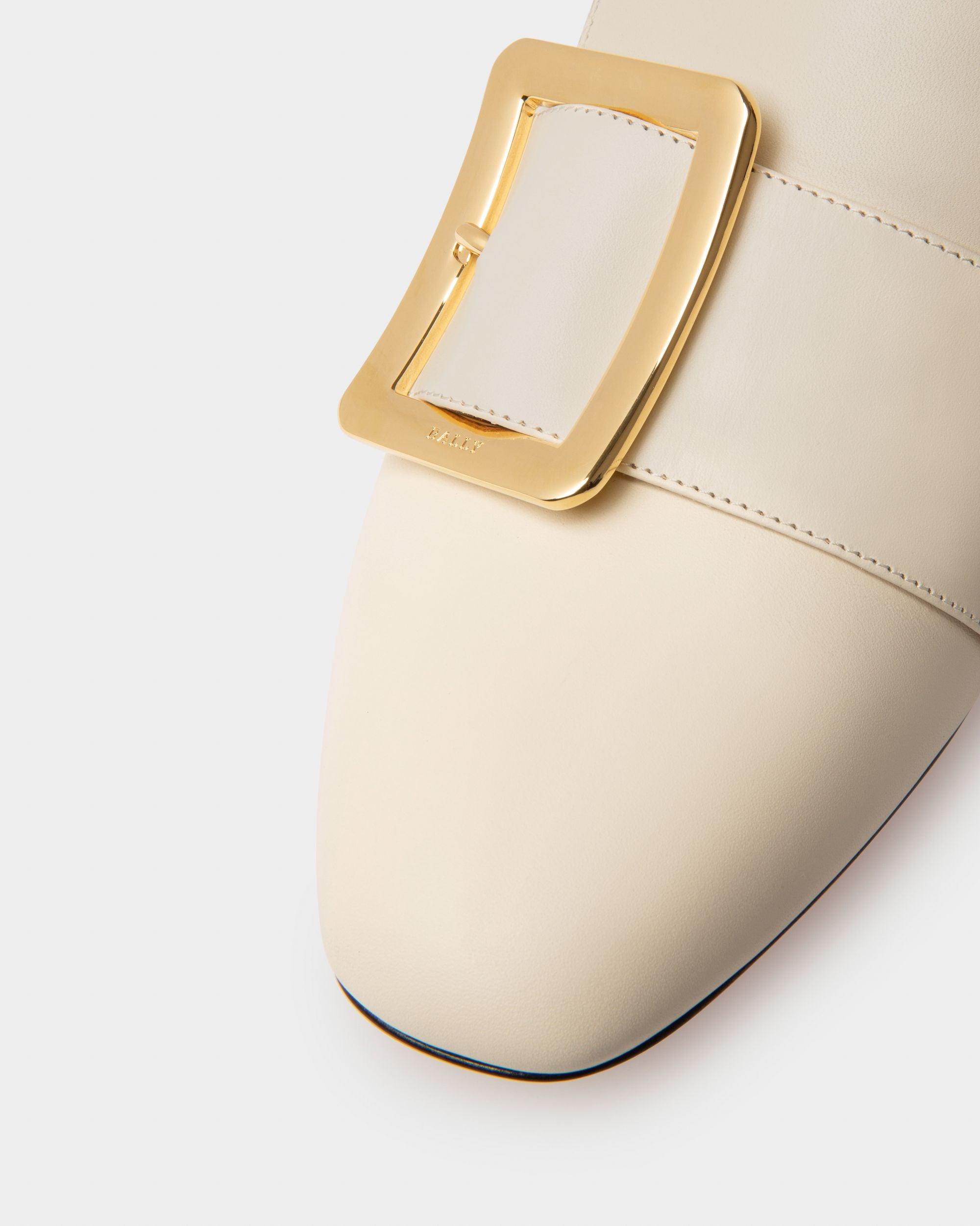 Janelle Women's Calf Leather Pump With 40Mm Heel In Bone - Women's - Bally - 04