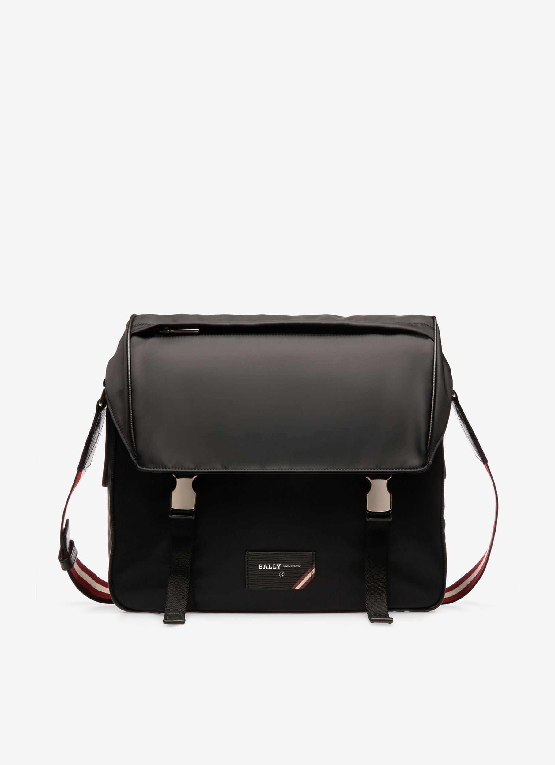 Messenger Bag In Black Recycled Nylon - Men's - Bally - 01