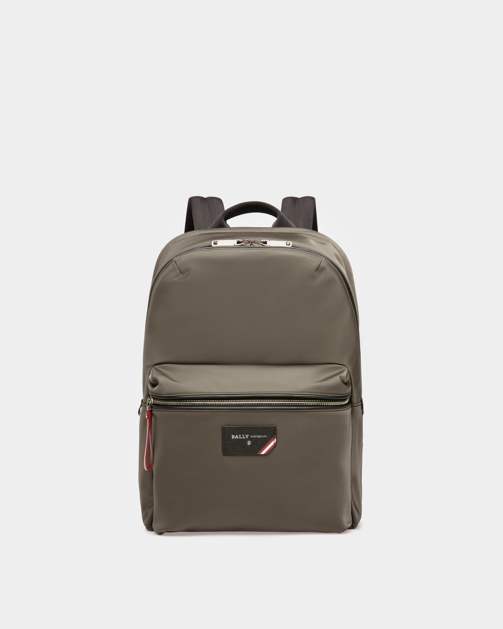 Ferey Recycled Nylon Backpack In Army Green - Men's - Bally - 01