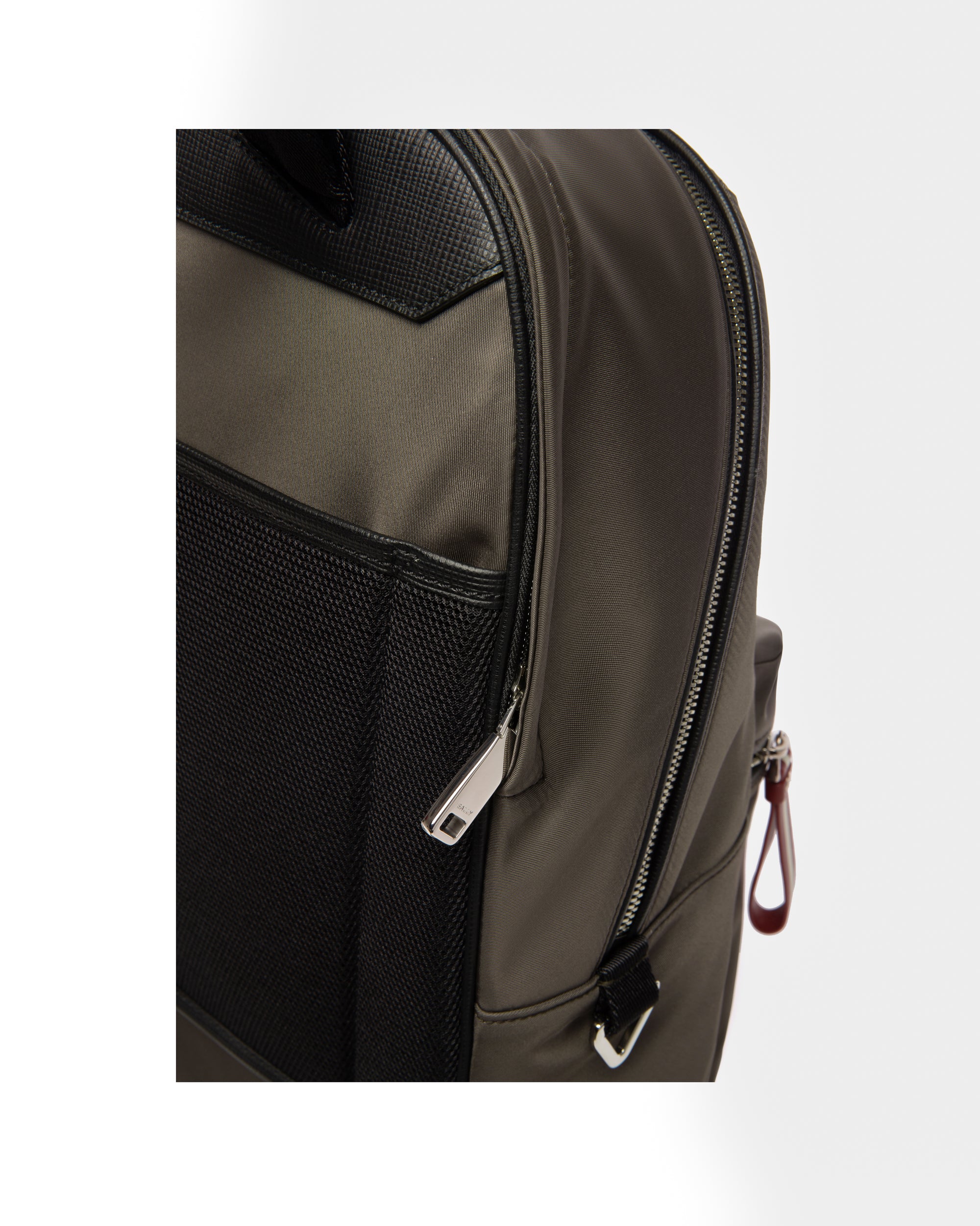 Ferey Recycled Nylon Backpack In Army Green - Men's - Bally - 04