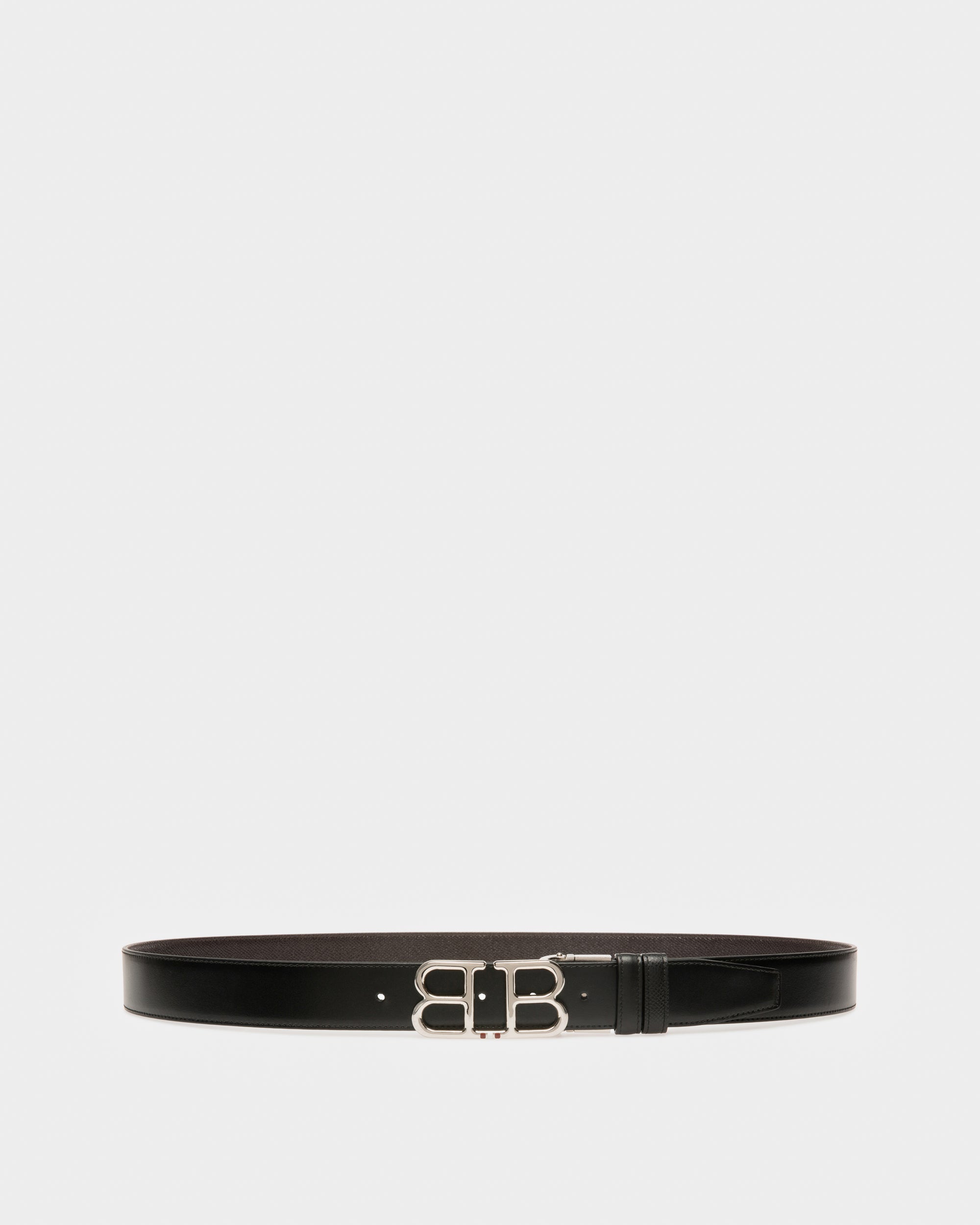 Britt Leather 35mm Belt In Black - Men's - Bally - 01