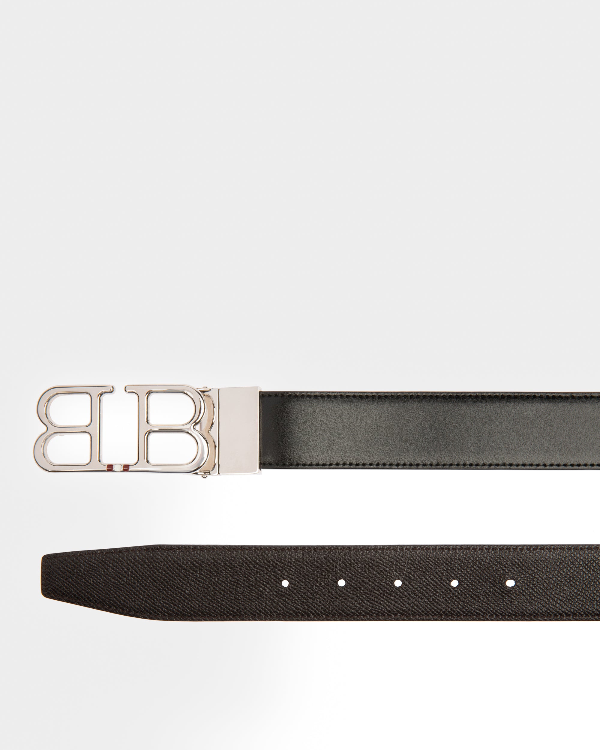 Britt Leather 35mm Belt In Black - Men's - Bally - 02