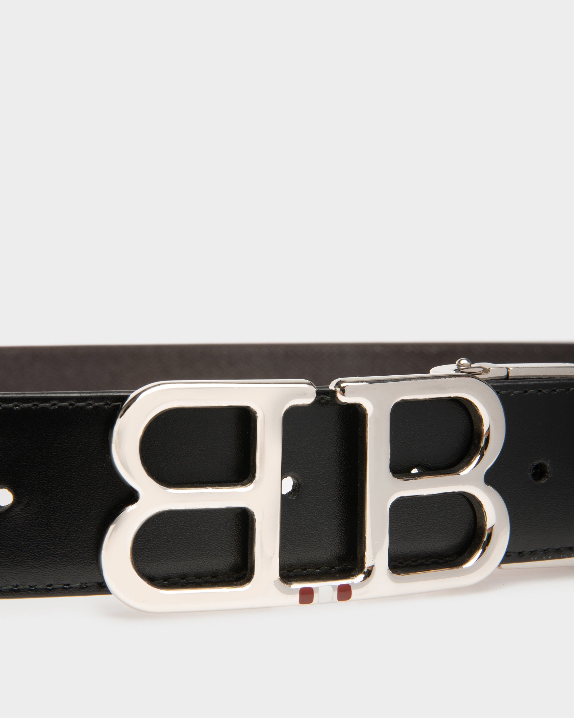 Britt Leather 35mm Belt In Black - Men's - Bally - 03