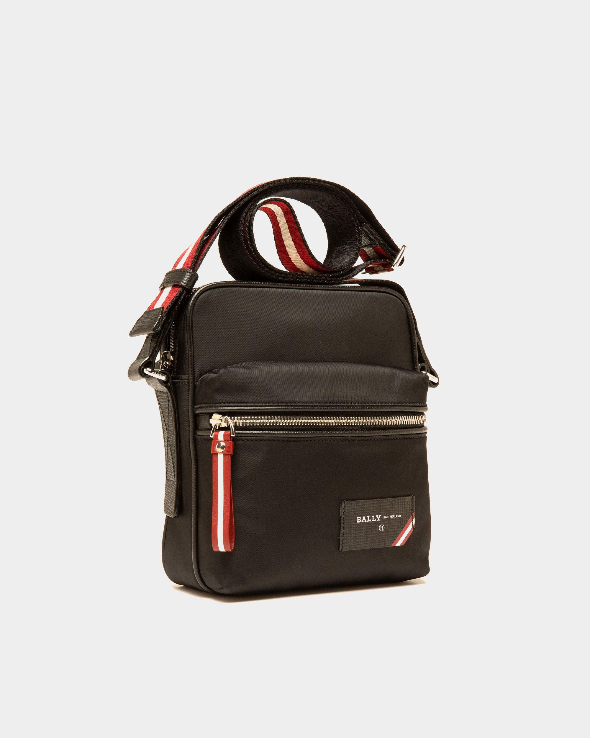 Explore Crossbody Bag In Black Leather And Nylon - Men's - Bally - 04