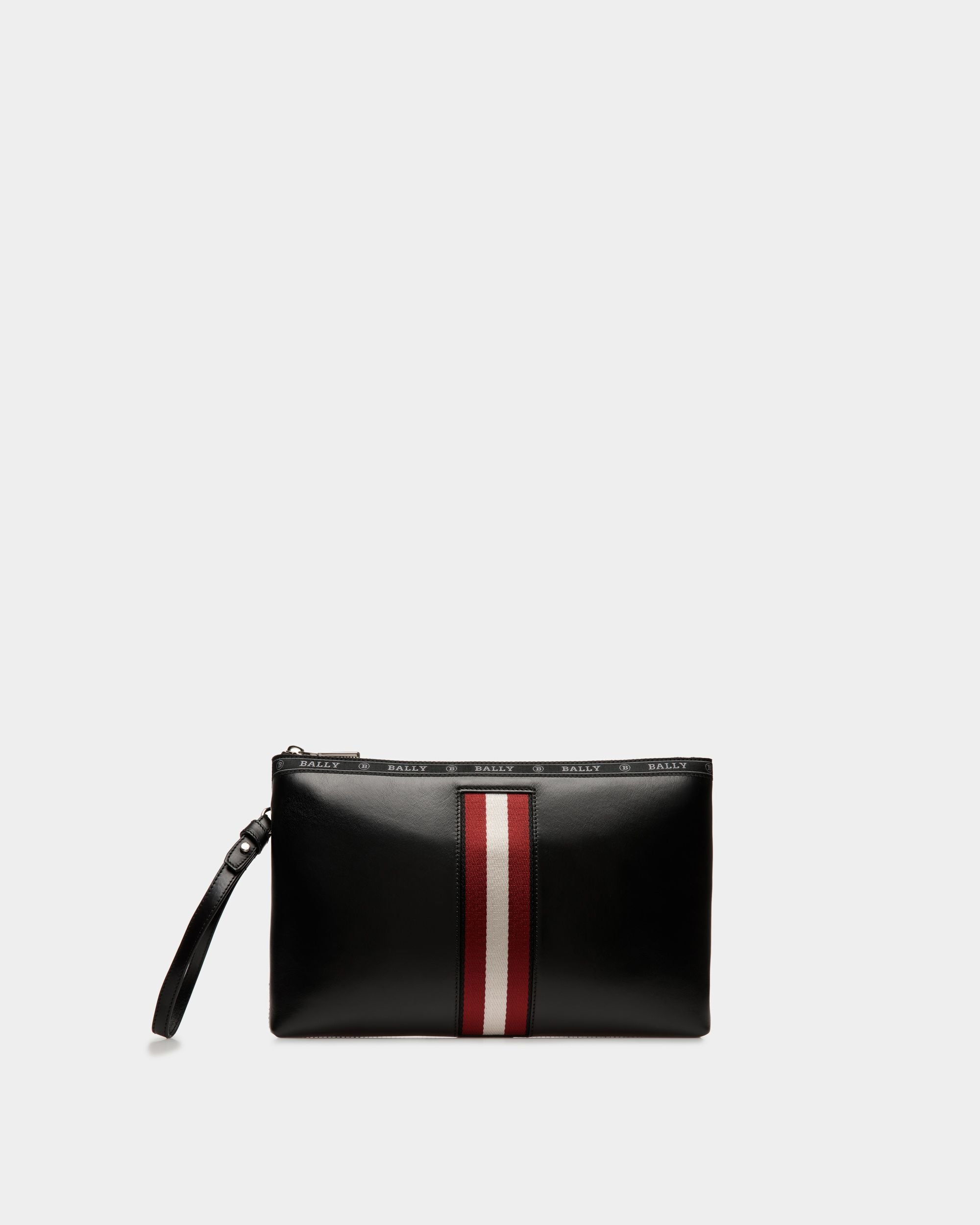 Hartland Leather Clutch Bag In Black - Men's - Bally - 01