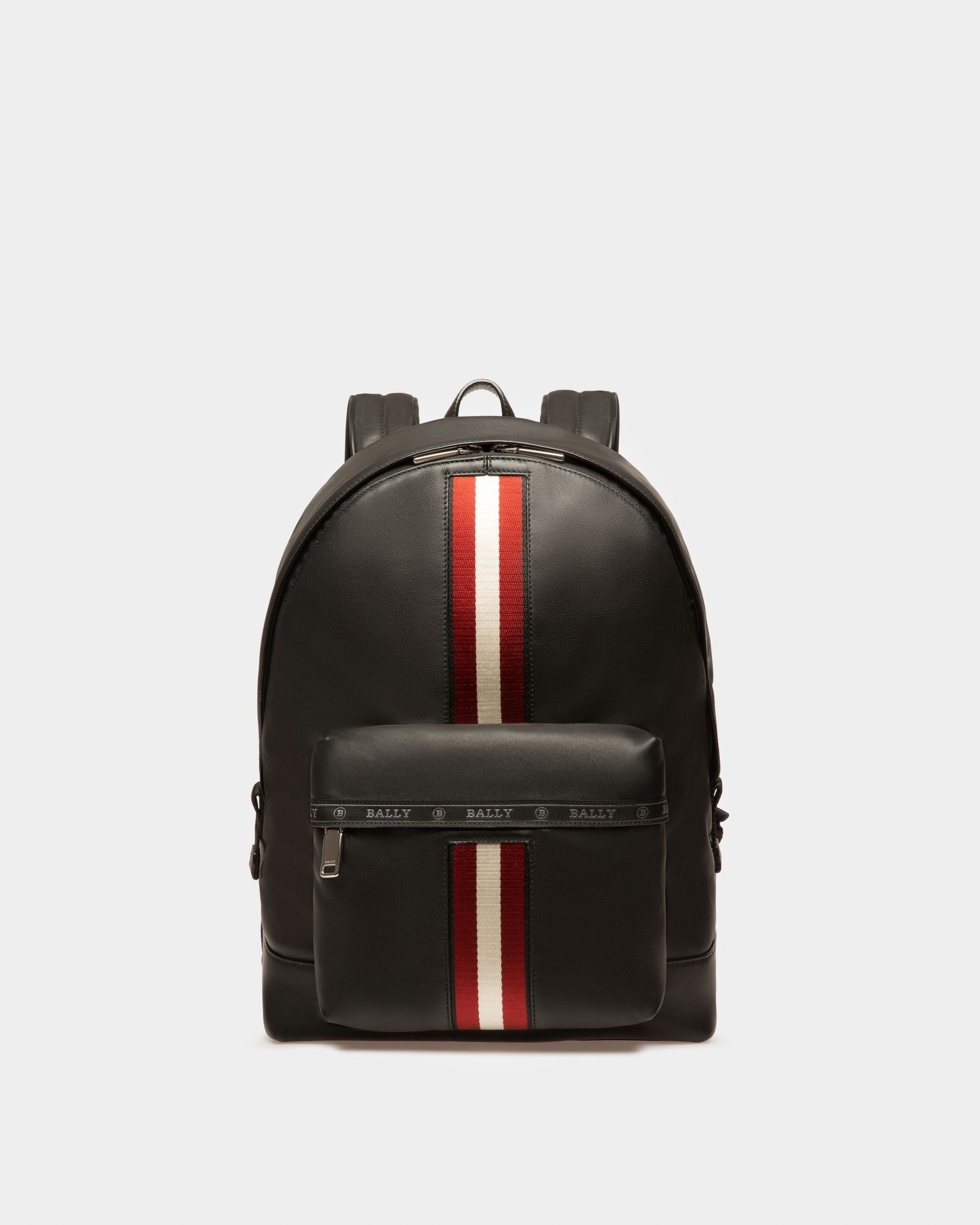 Harper Leather Backpack In Black - Men's - Bally - 01