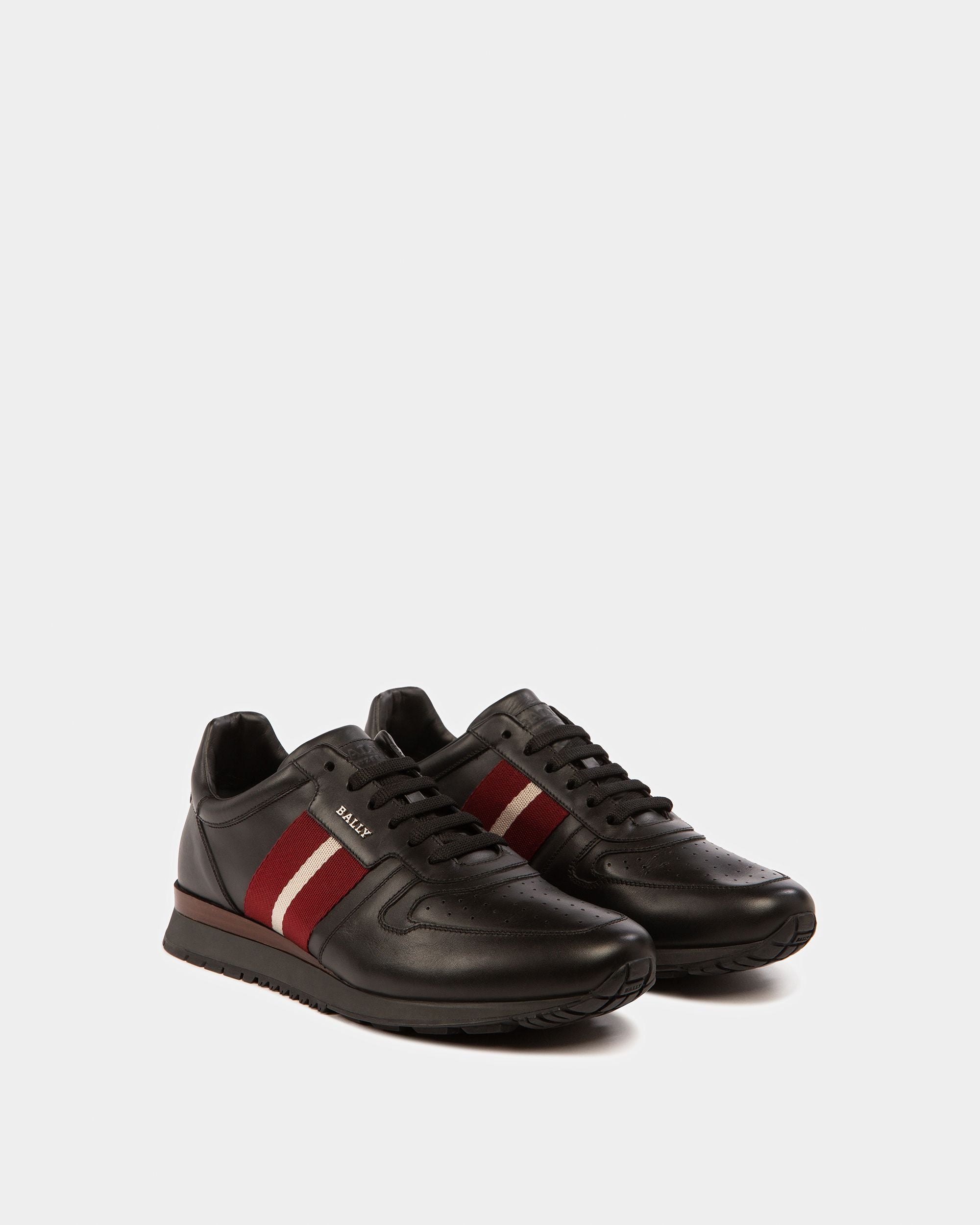 Astel Leather Sneakers In Black - Men's - Bally - 03
