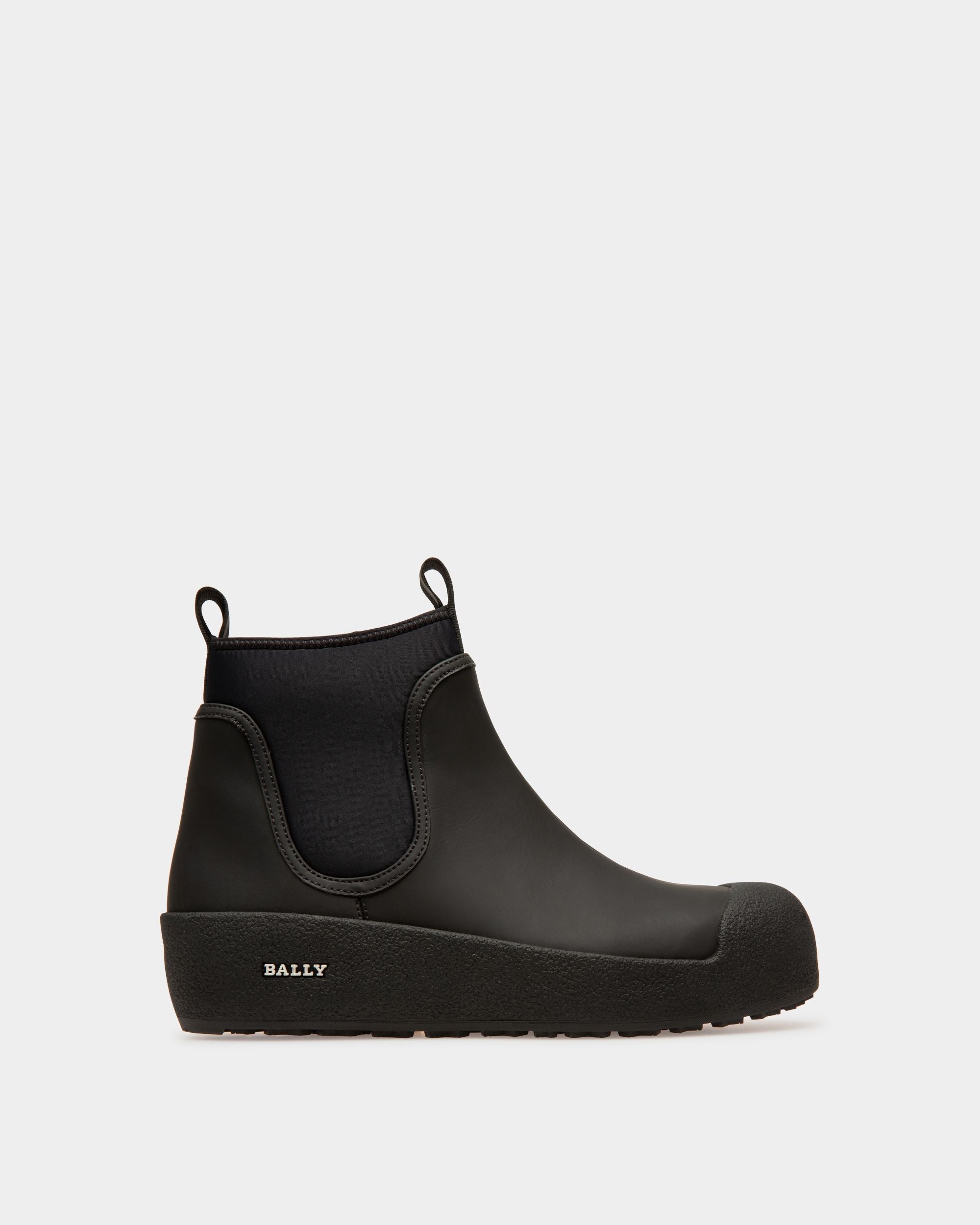 Gadey Leather And Rubber Boots In Black - Women's - Bally - 01