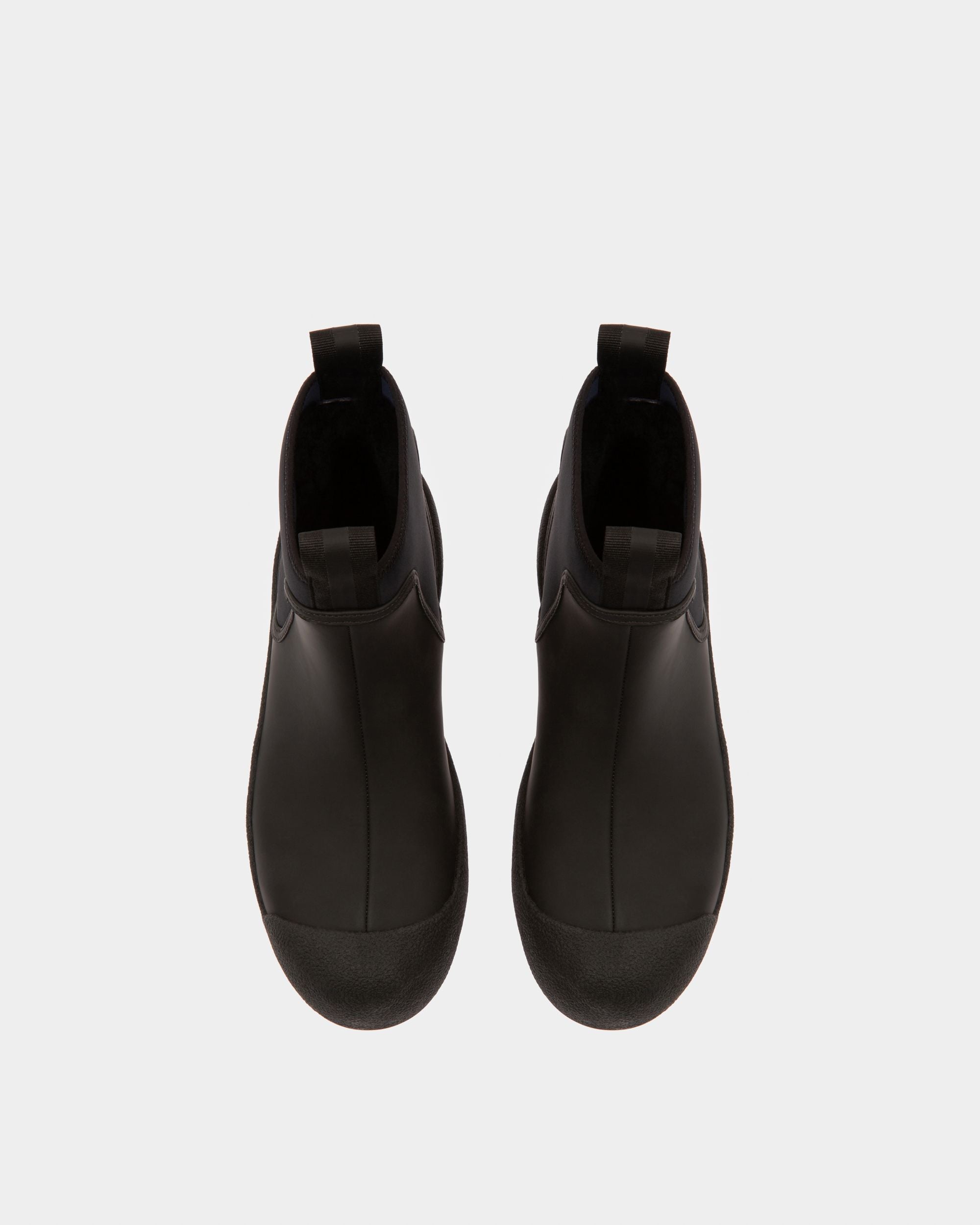 Gadey Leather And Rubber Boots In Black - Women's - Bally - 02