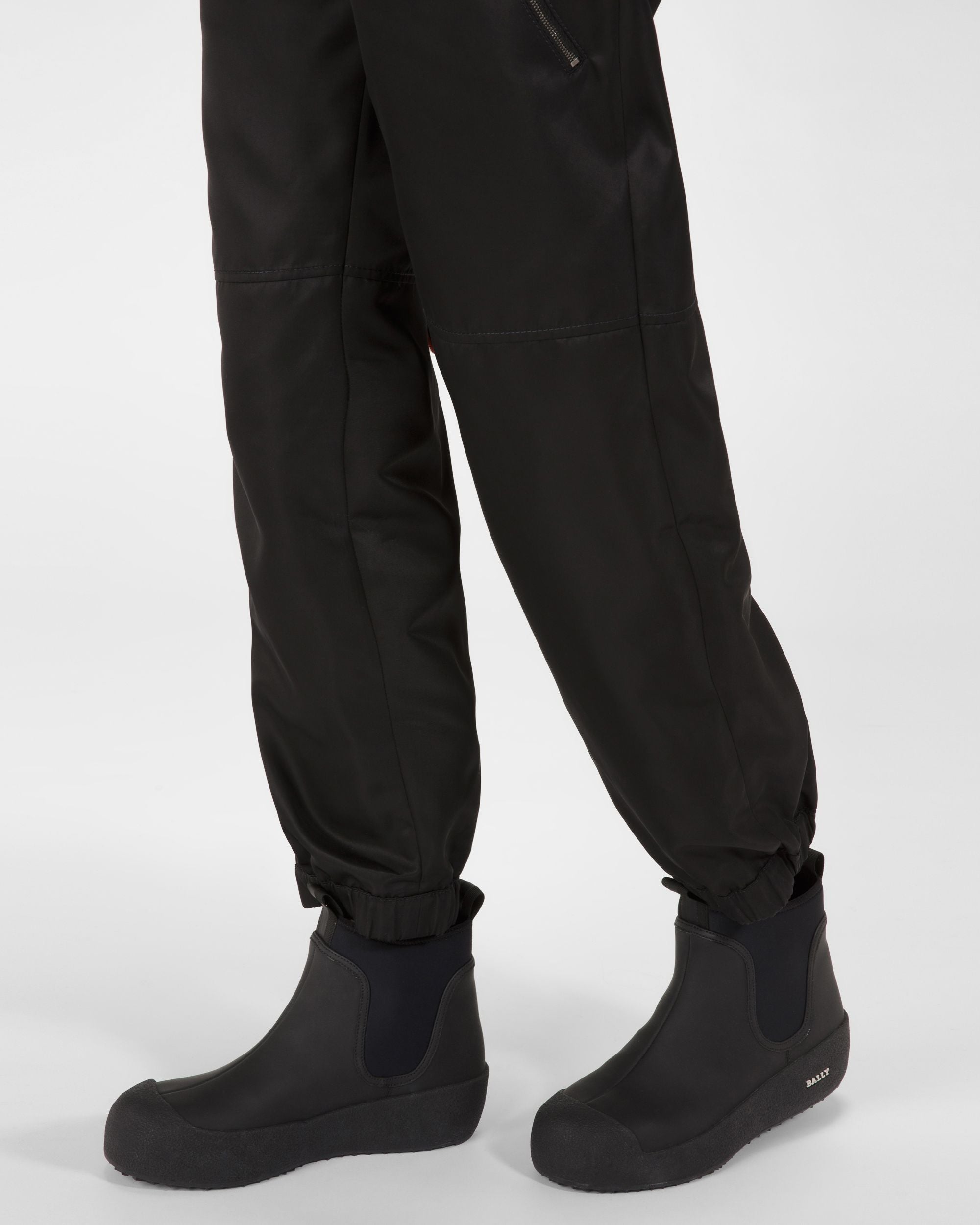 Gadey Leather And Rubber Boots In Black - Women's - Bally - 03