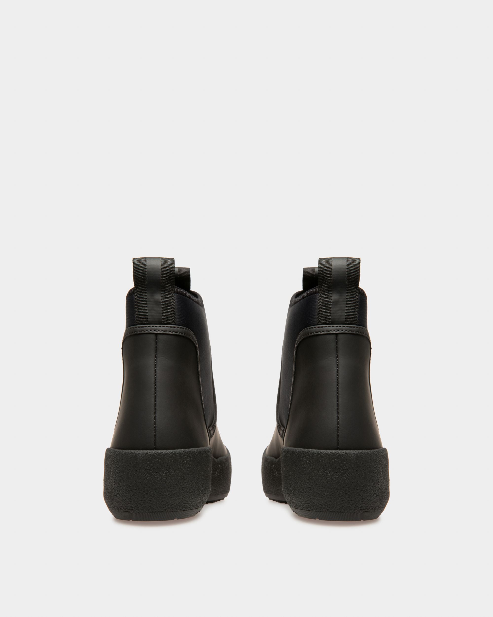 Gadey Leather And Rubber Boots In Black - Women's - Bally - 04