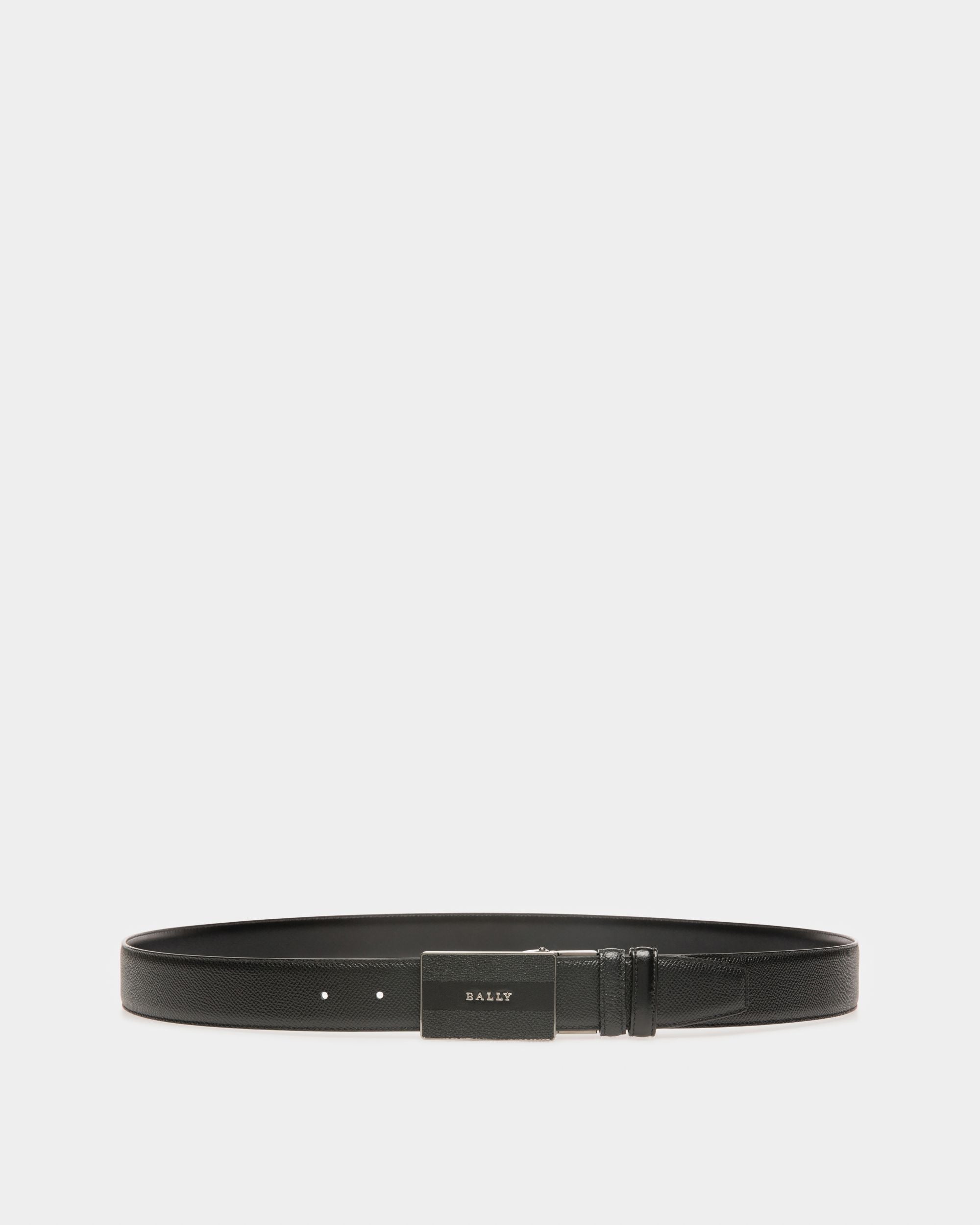 Astor Leather 35mm Belt In Black - Men's - Bally - 01