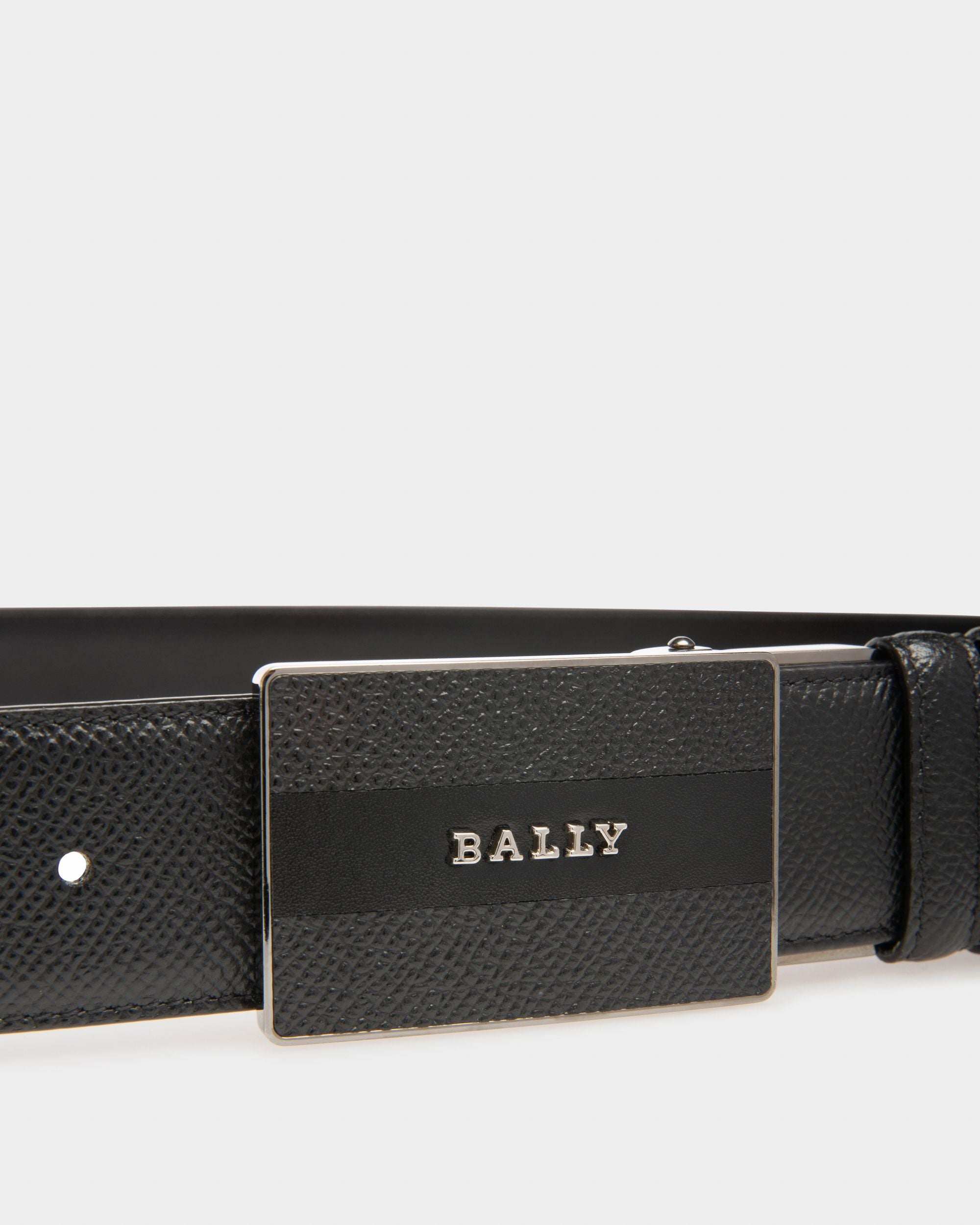 Astor Leather 35mm Belt In Black - Men's - Bally - 03