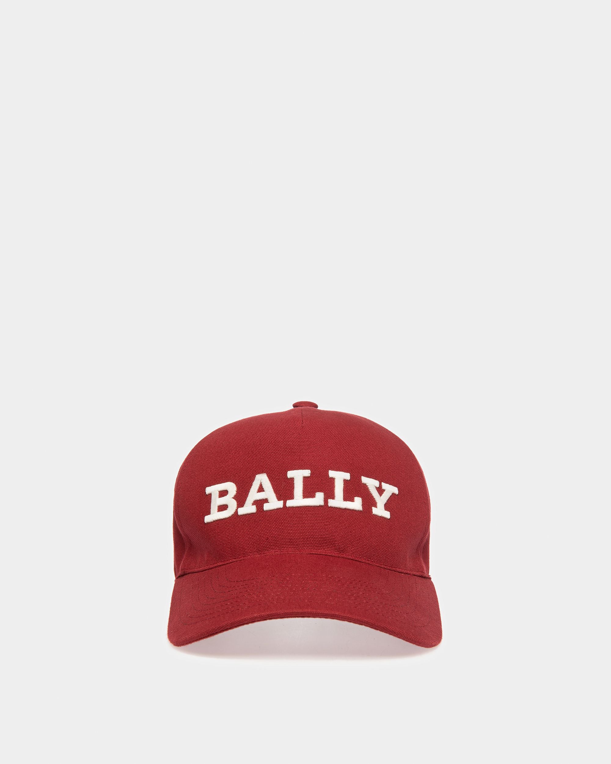 Cotton Baseball Cap In Bally Red - Men's - Bally - 03