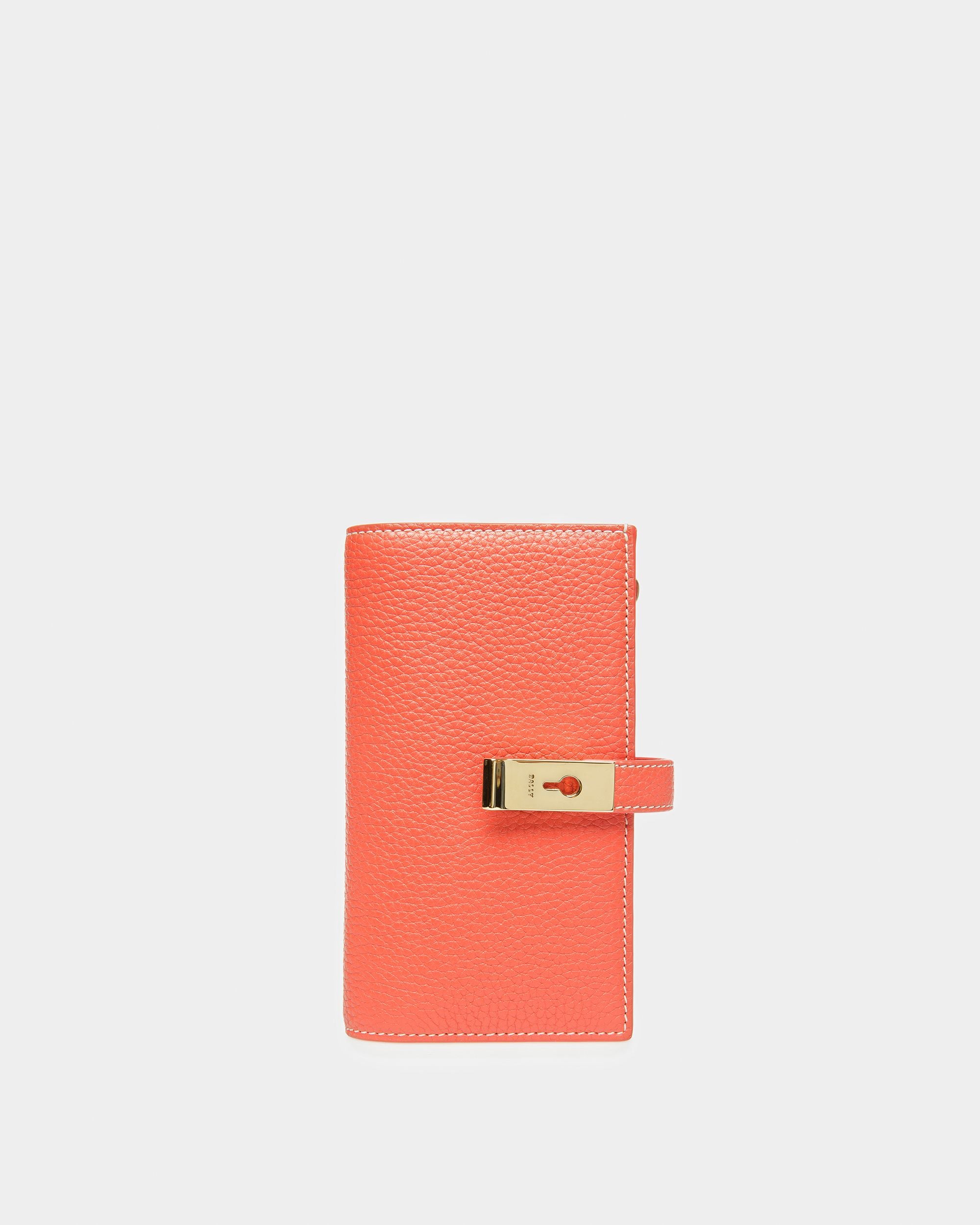 Amber Leather French Wallet In Orange - Women's - Bally - 01