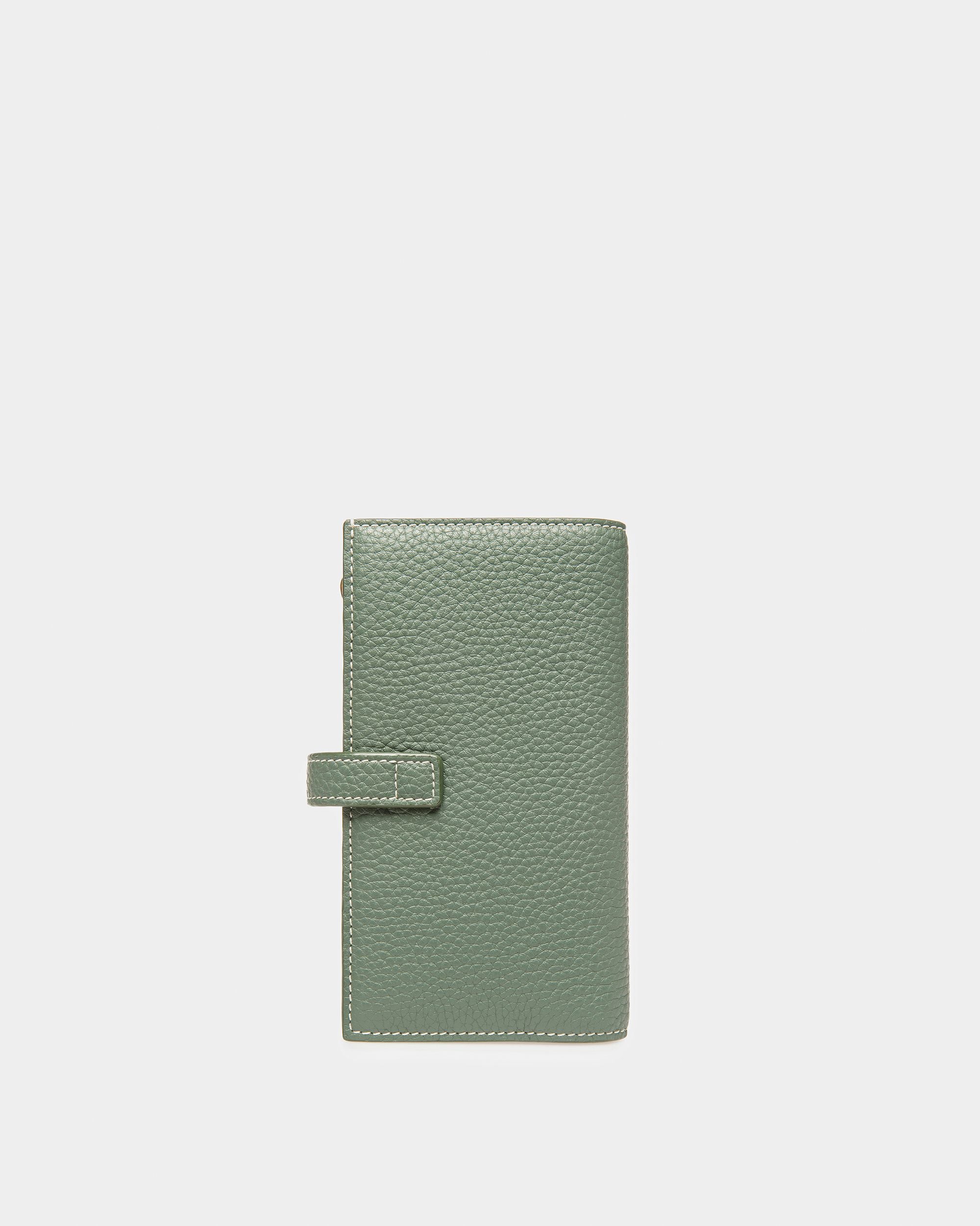 Amber Leather Wallet In Sage - Women's - Bally - 02
