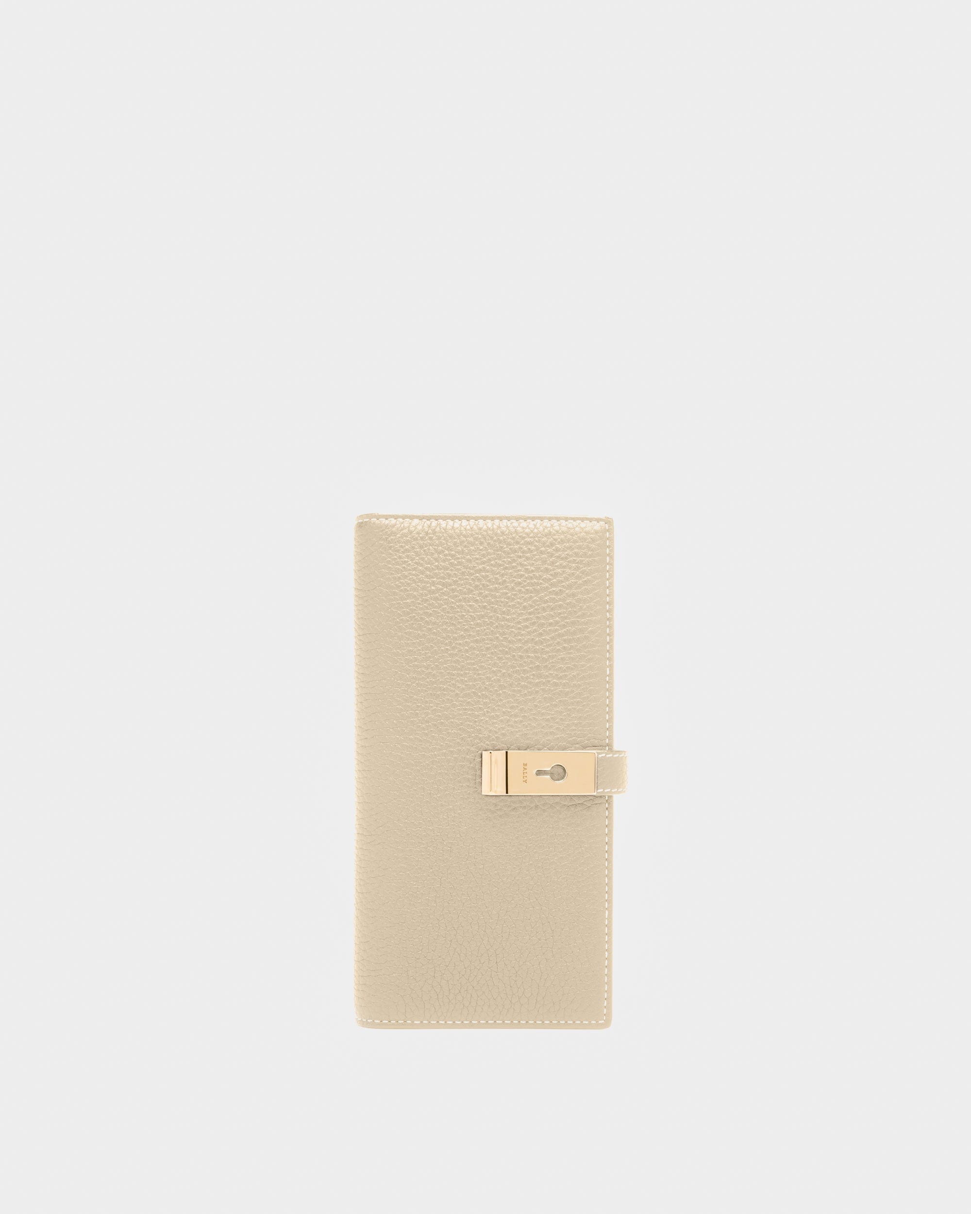 Amy Leather Wallet In Light Beige - Women's - Bally - 01