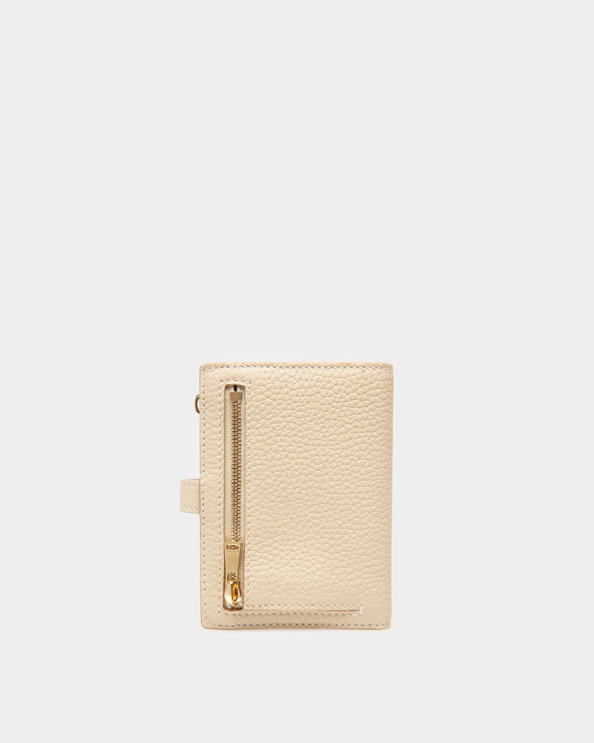 Assen Leather Card Holder In Light Beige - Women's - Bally - 02