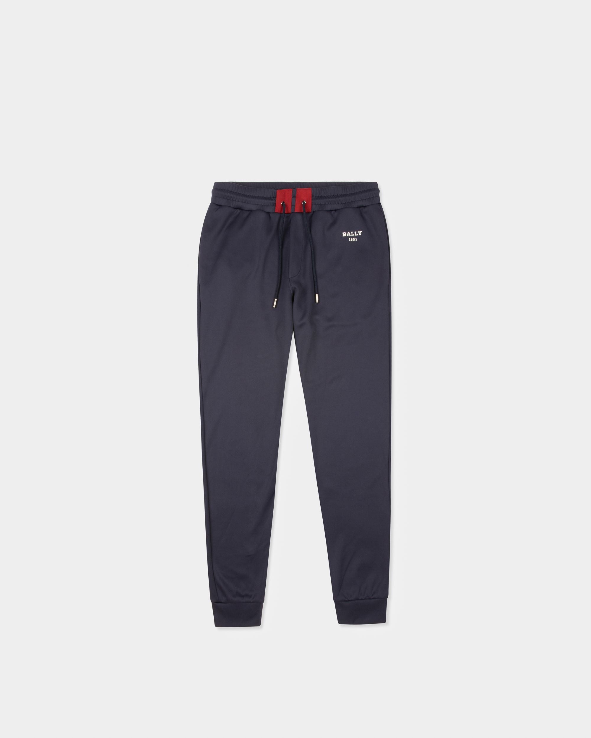 Techno Cotton Pants In Navy - Men's - Bally - 01