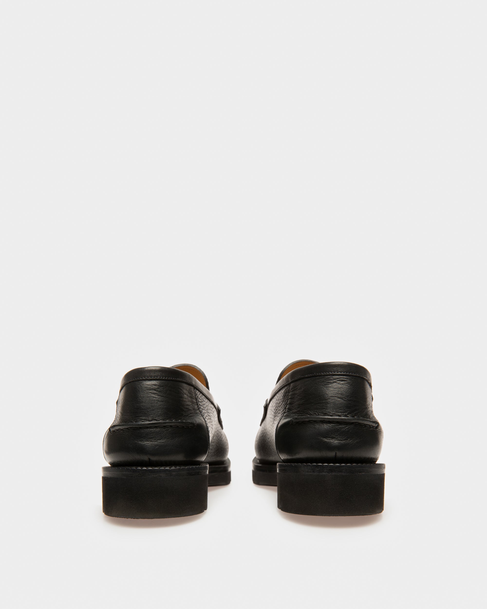 Noah Leather Loafers In Black - Men's - Bally - 03