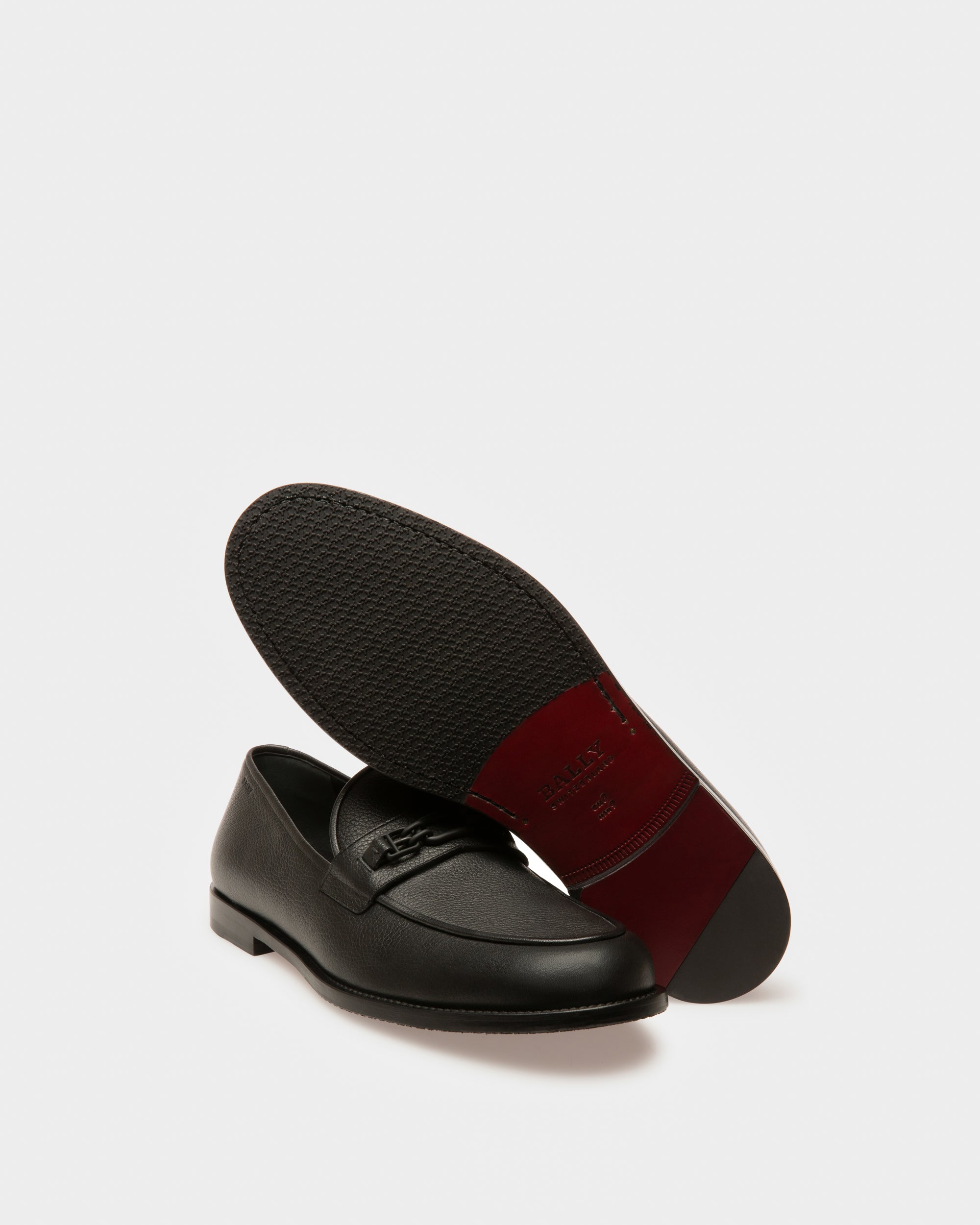 Kelsy Leather Loafers In Black - Men's - Bally - 04