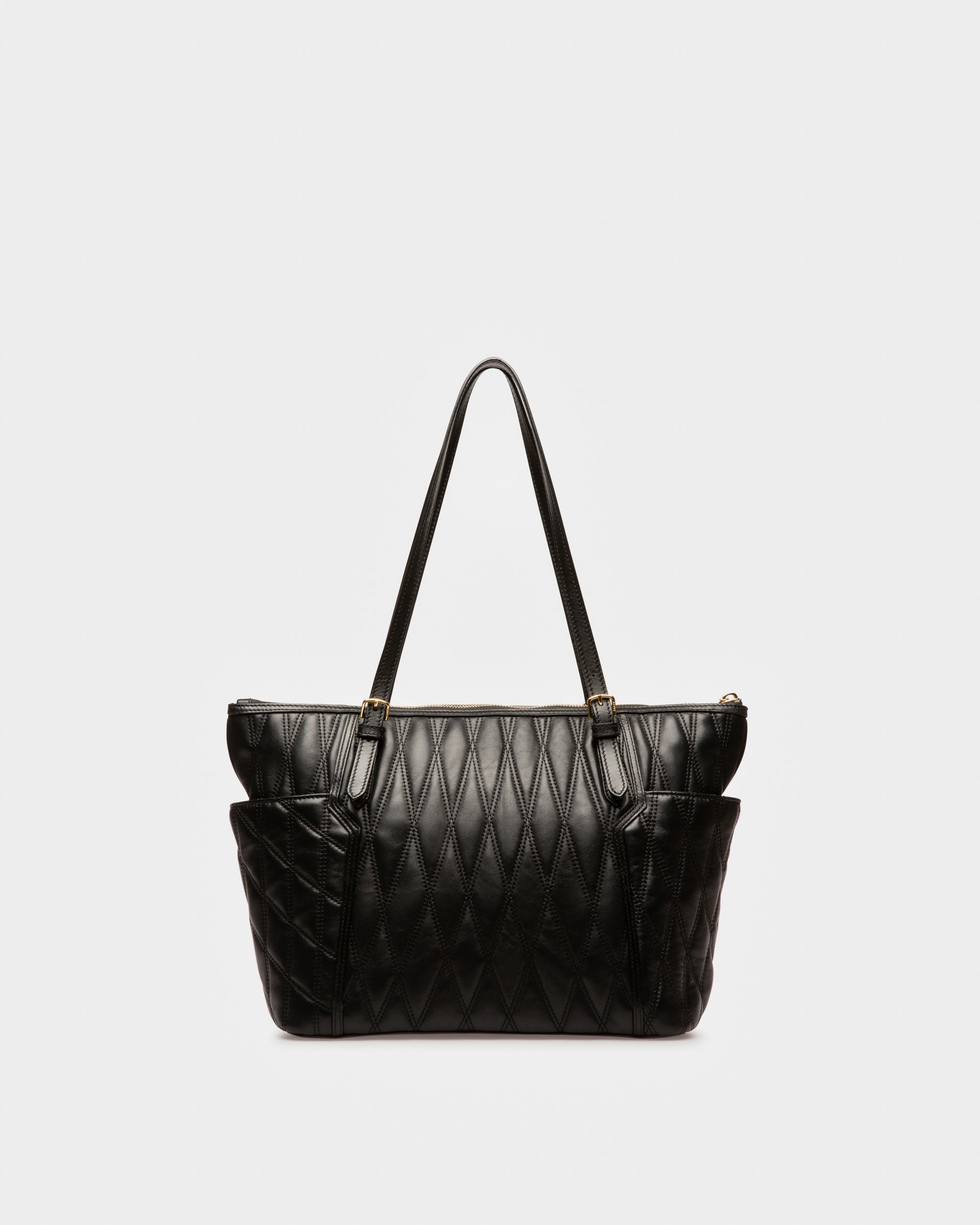 Damirah Leather Tote Bag In Black - Women's - Bally - 02