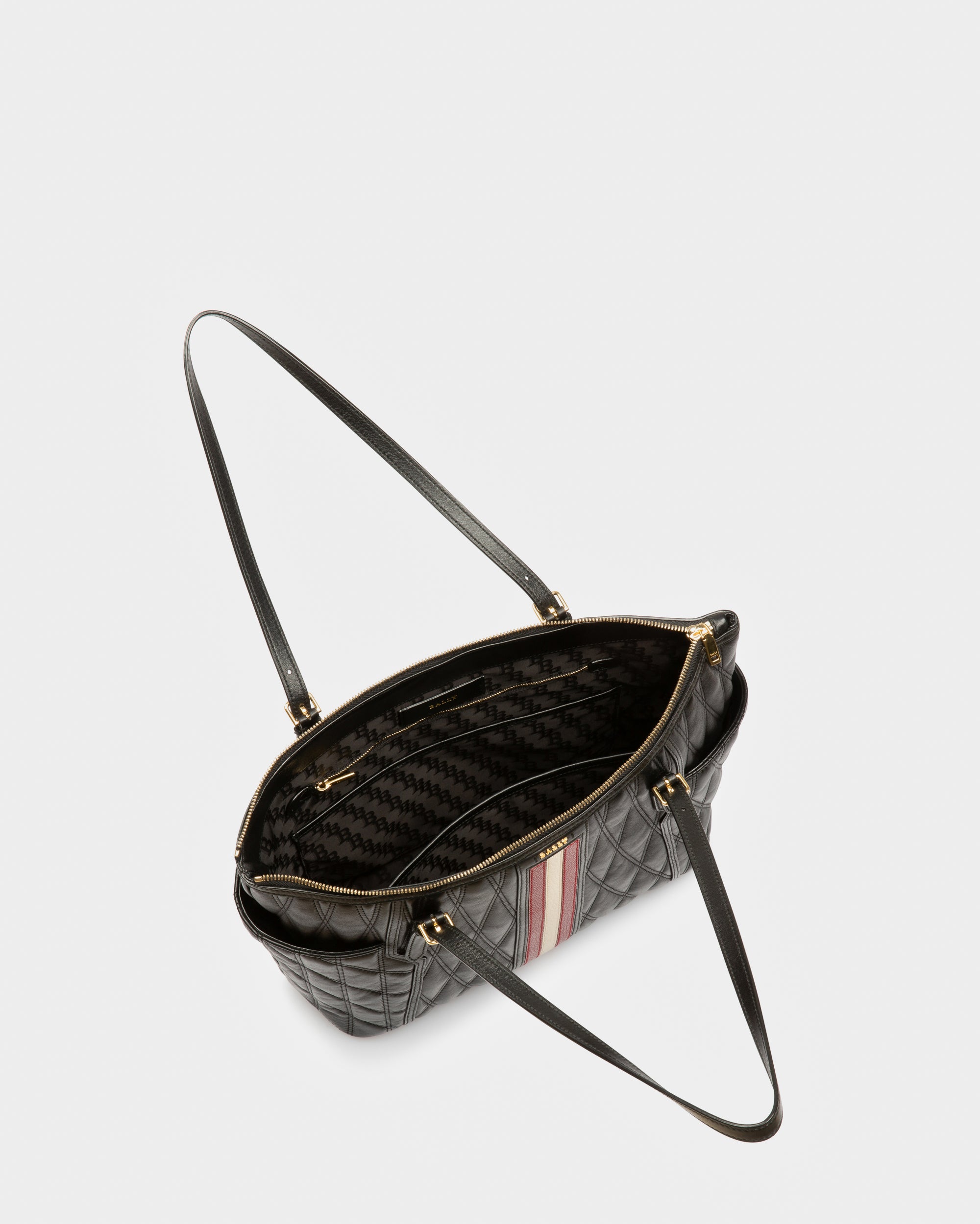Damirah Leather Tote Bag In Black - Women's - Bally - 03