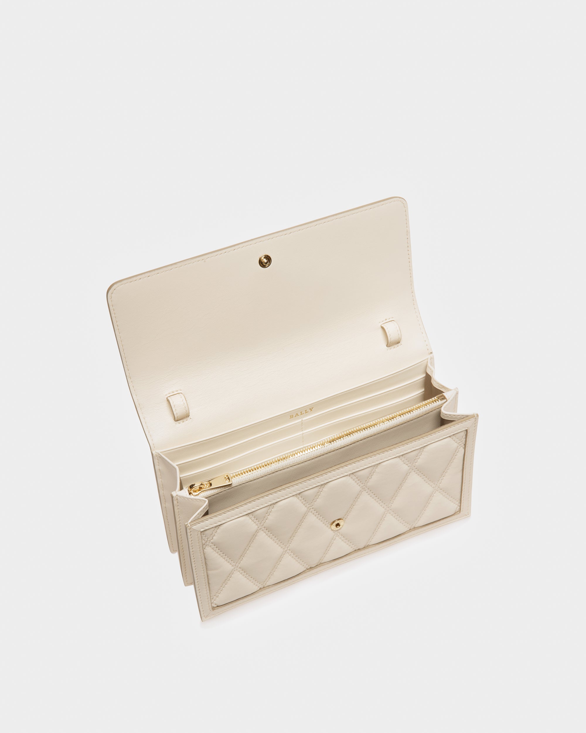 Dafford Phone Wallet In Bone Leather - Women's - Bally - 03