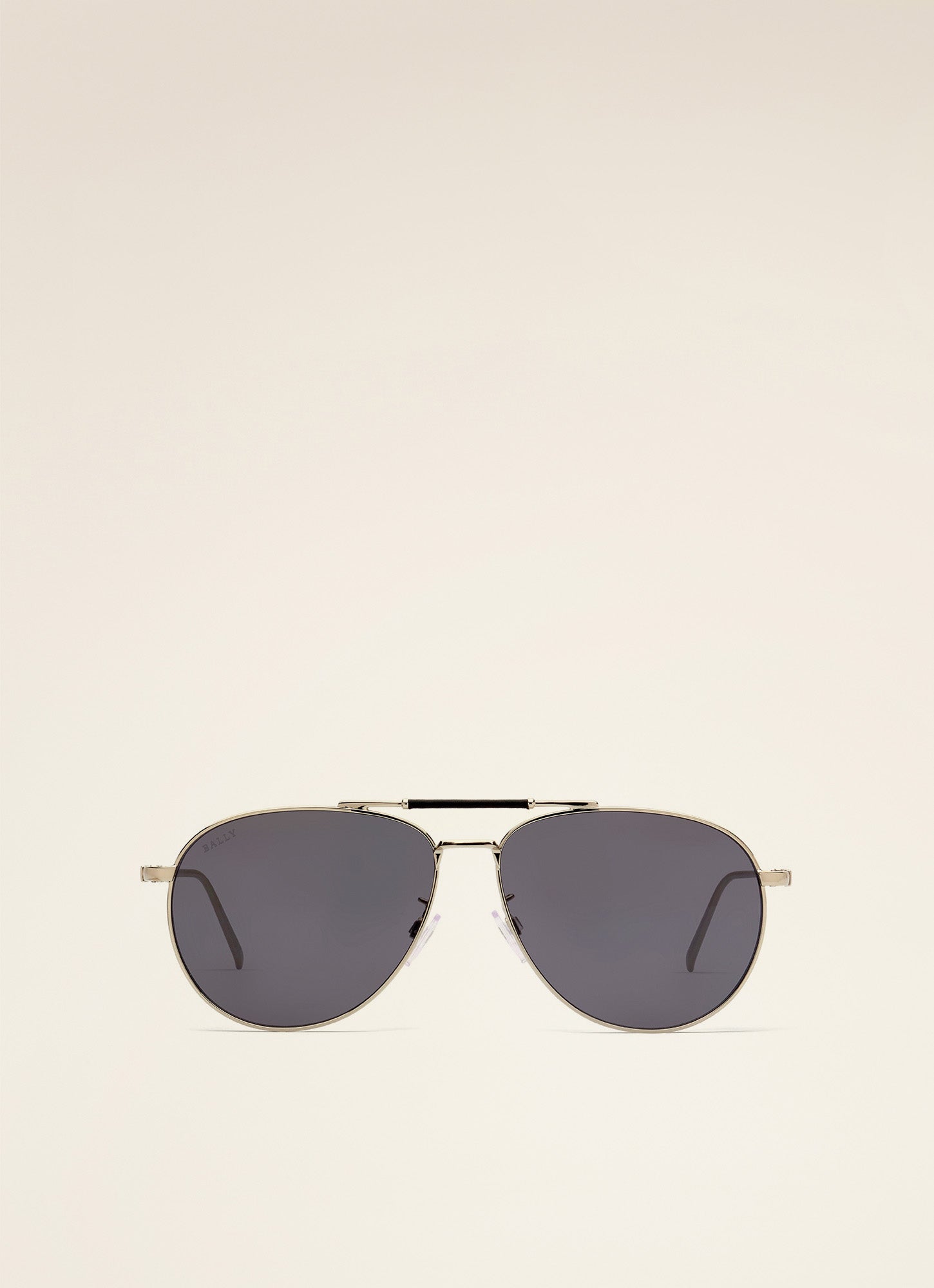 Mike Metal Sunglasses In Palladium & Smoke Lens - Men's - Bally - 01