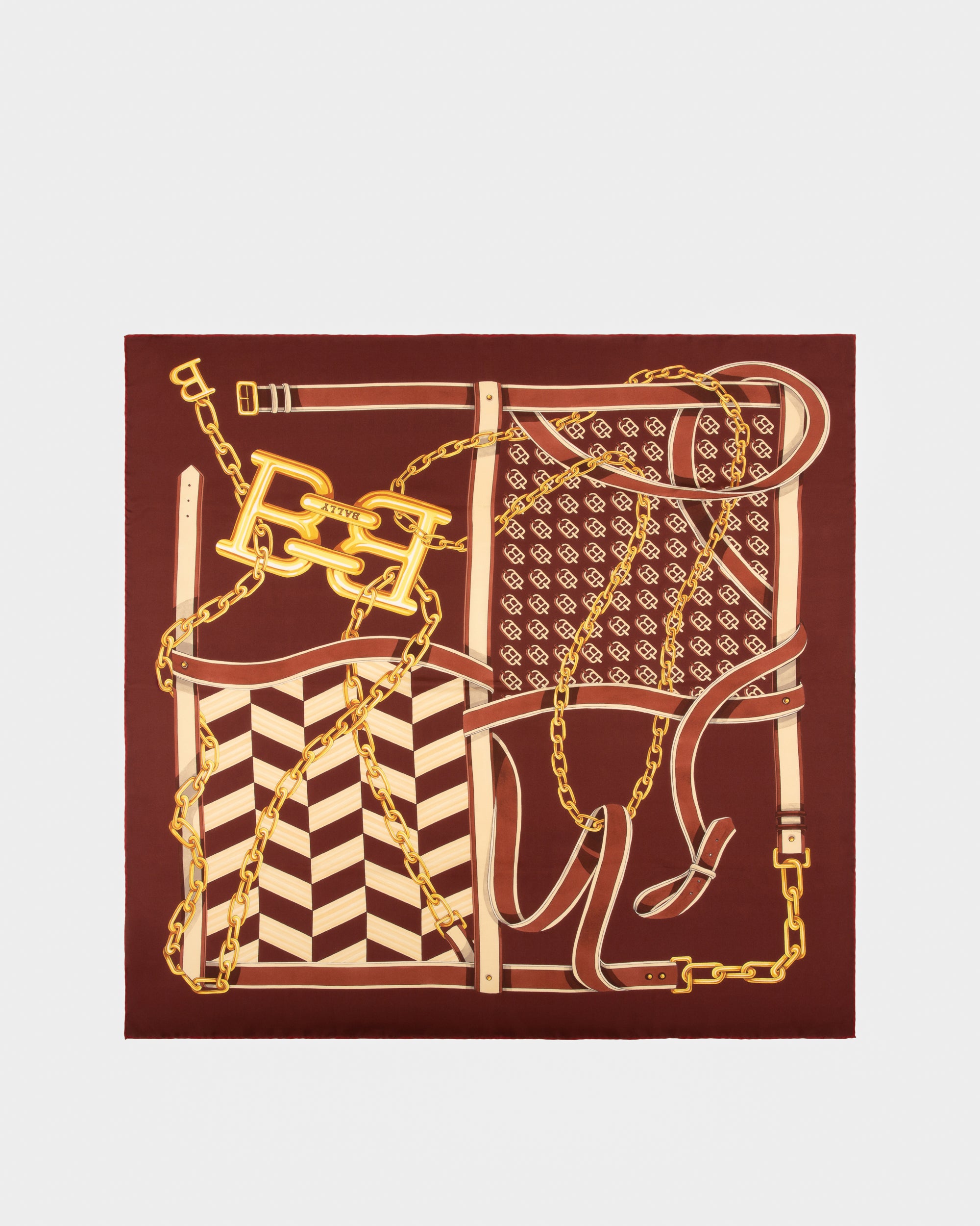 Silk Scarf In Heritage Red - Women's - Bally - 01