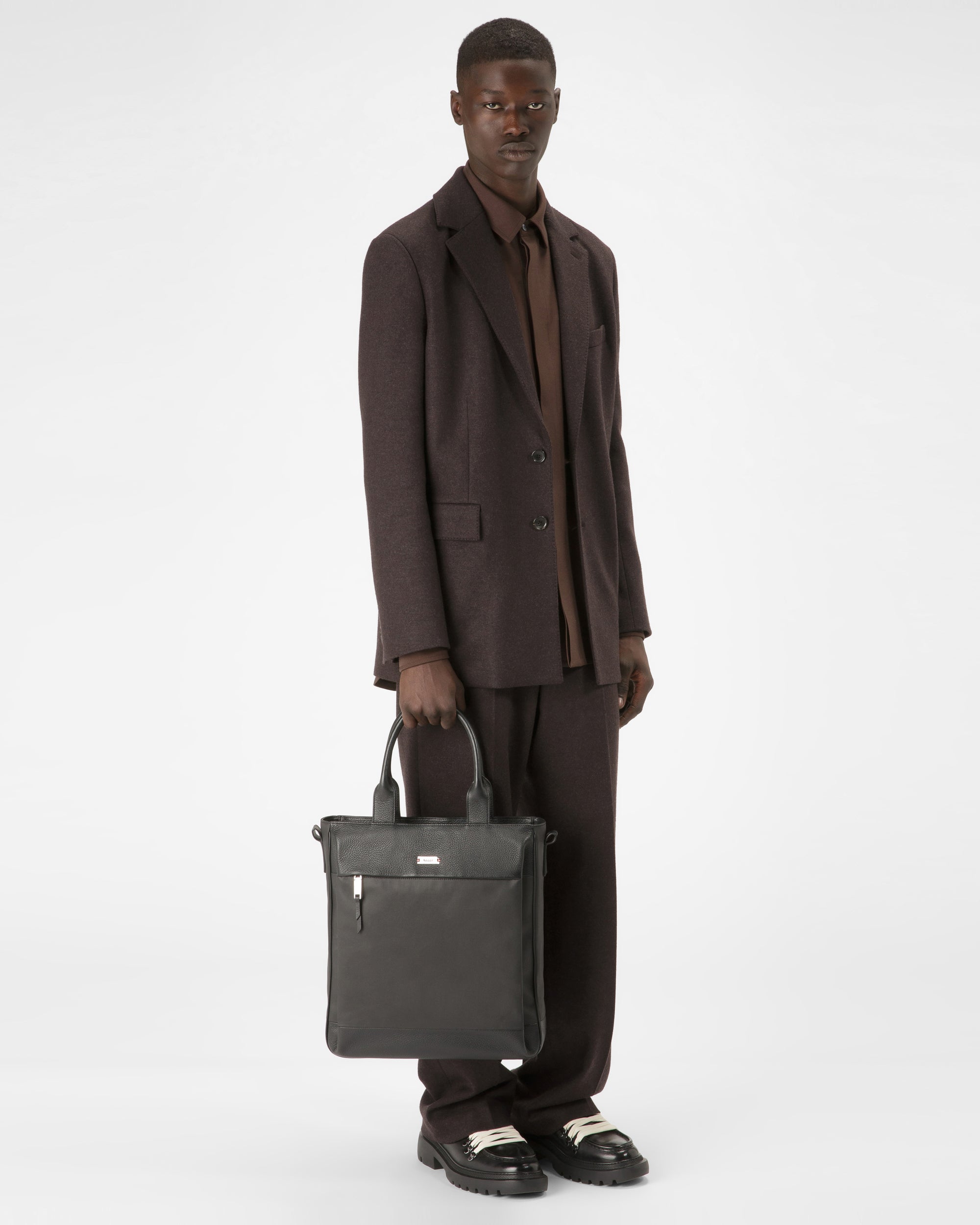 Vilio Coated Canvas & Leather Backpack In Black - Men's - Bally - 02