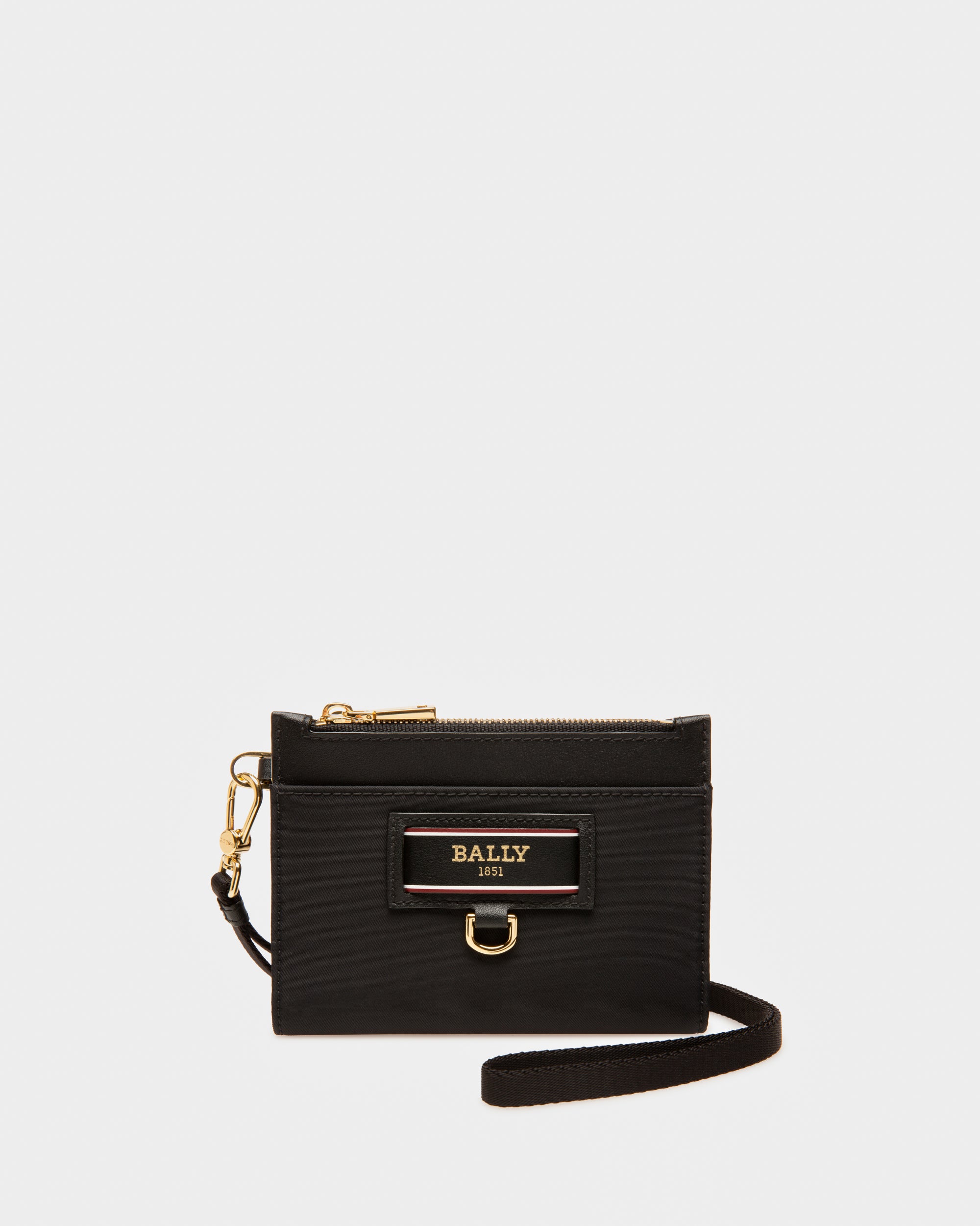 Esmal Recycled Nylon Card Holder In Black - Women's - Bally - 01
