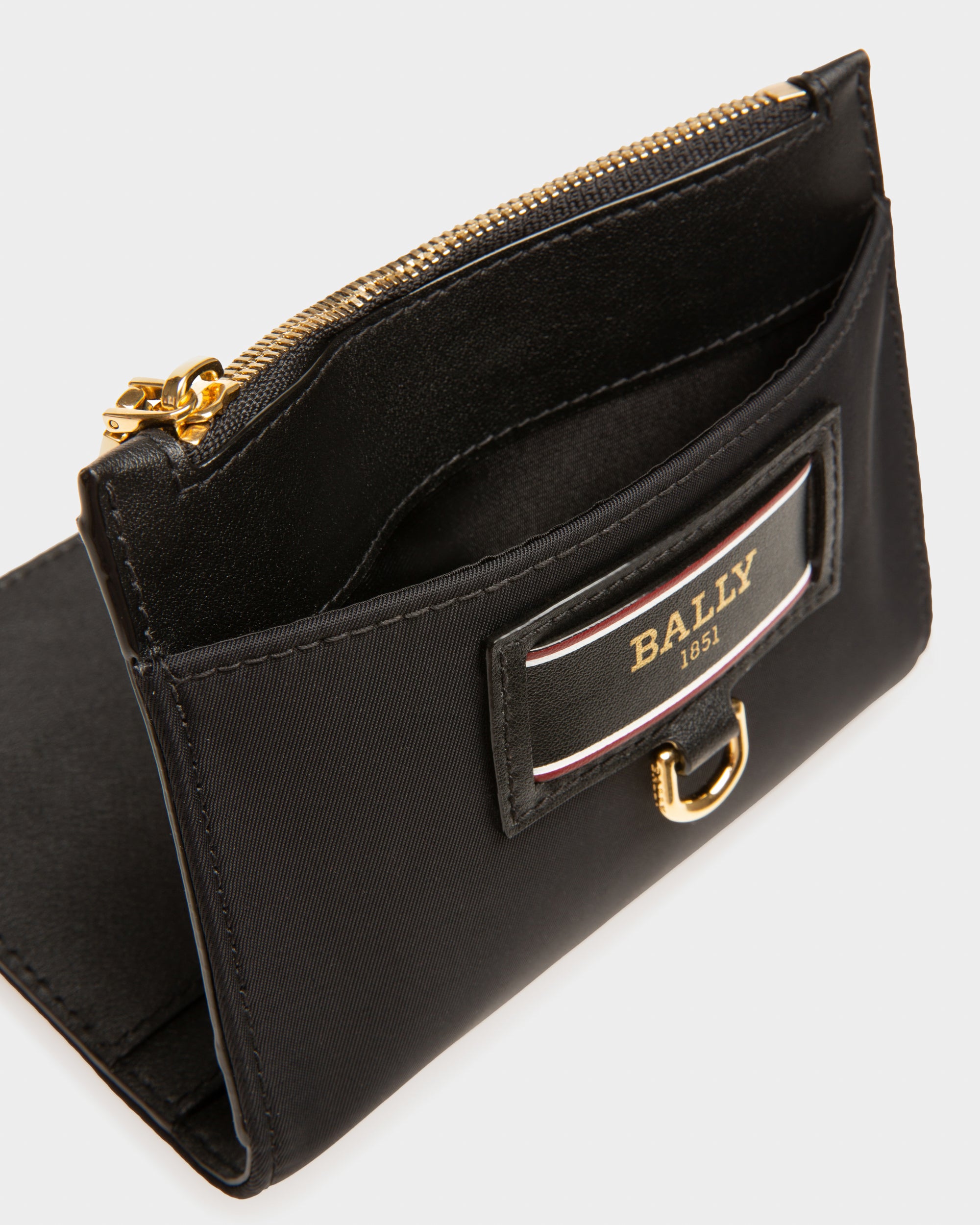 Esmal Recycled Nylon Card Holder In Black - Women's - Bally - 04