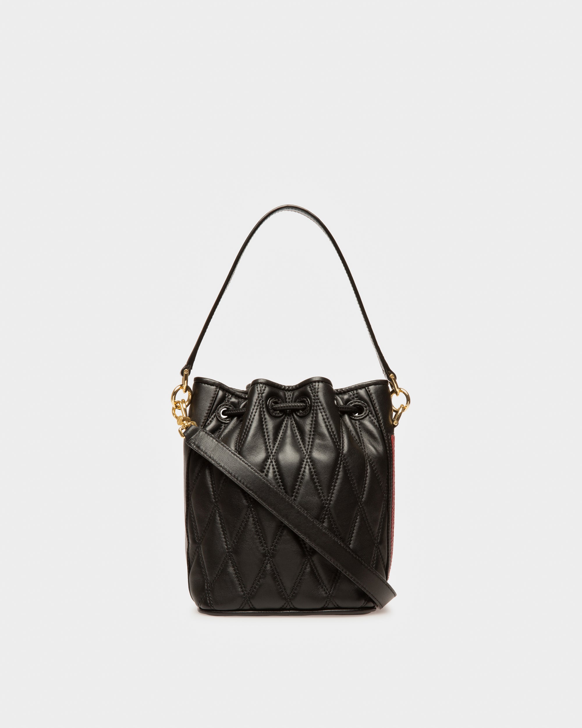 Donae Leather Bucket Bag In Black - Women's - Bally - 02