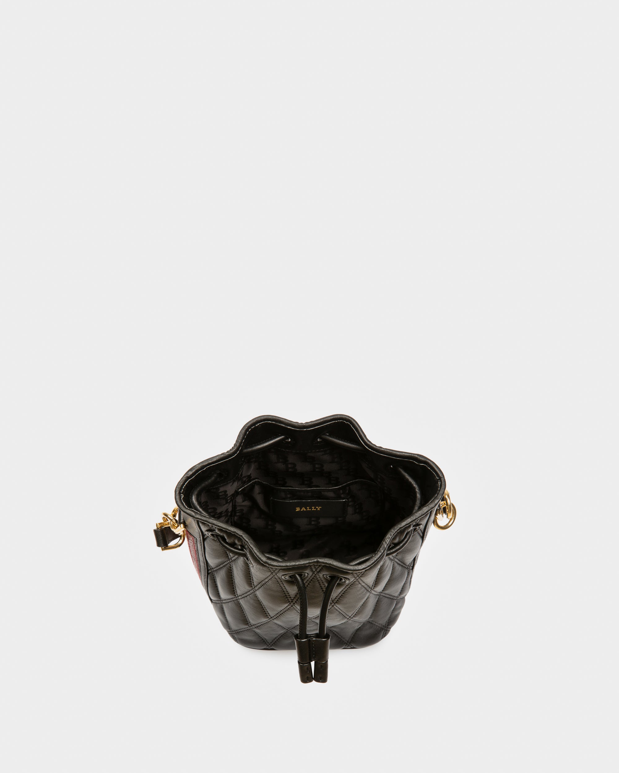 Donae Leather Bucket Bag In Black - Women's - Bally - 03