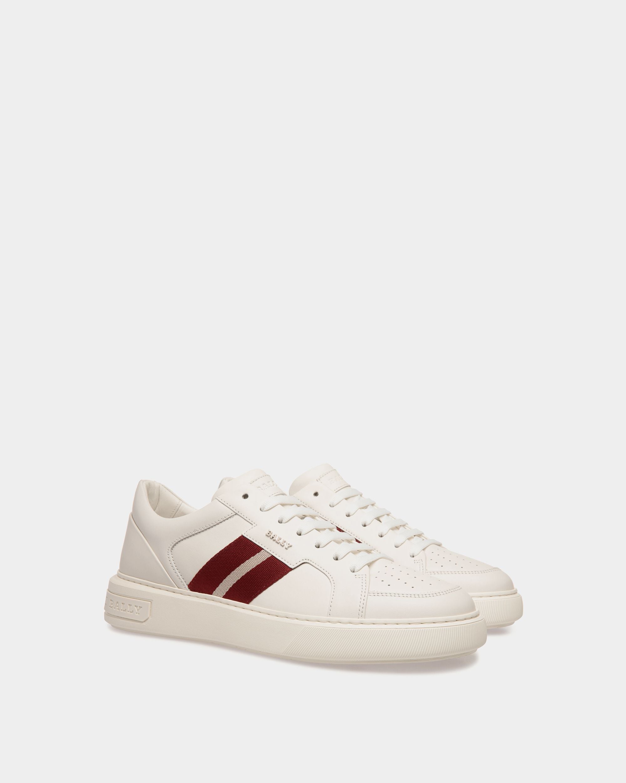 Moony Leather Sneakers In White - Men's - Bally - 02