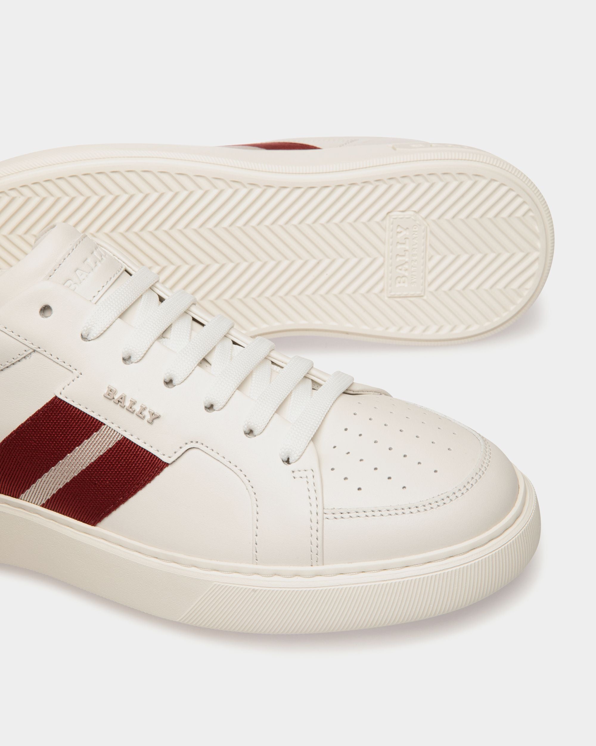 Moony Leather Sneakers In White - Men's - Bally - 04