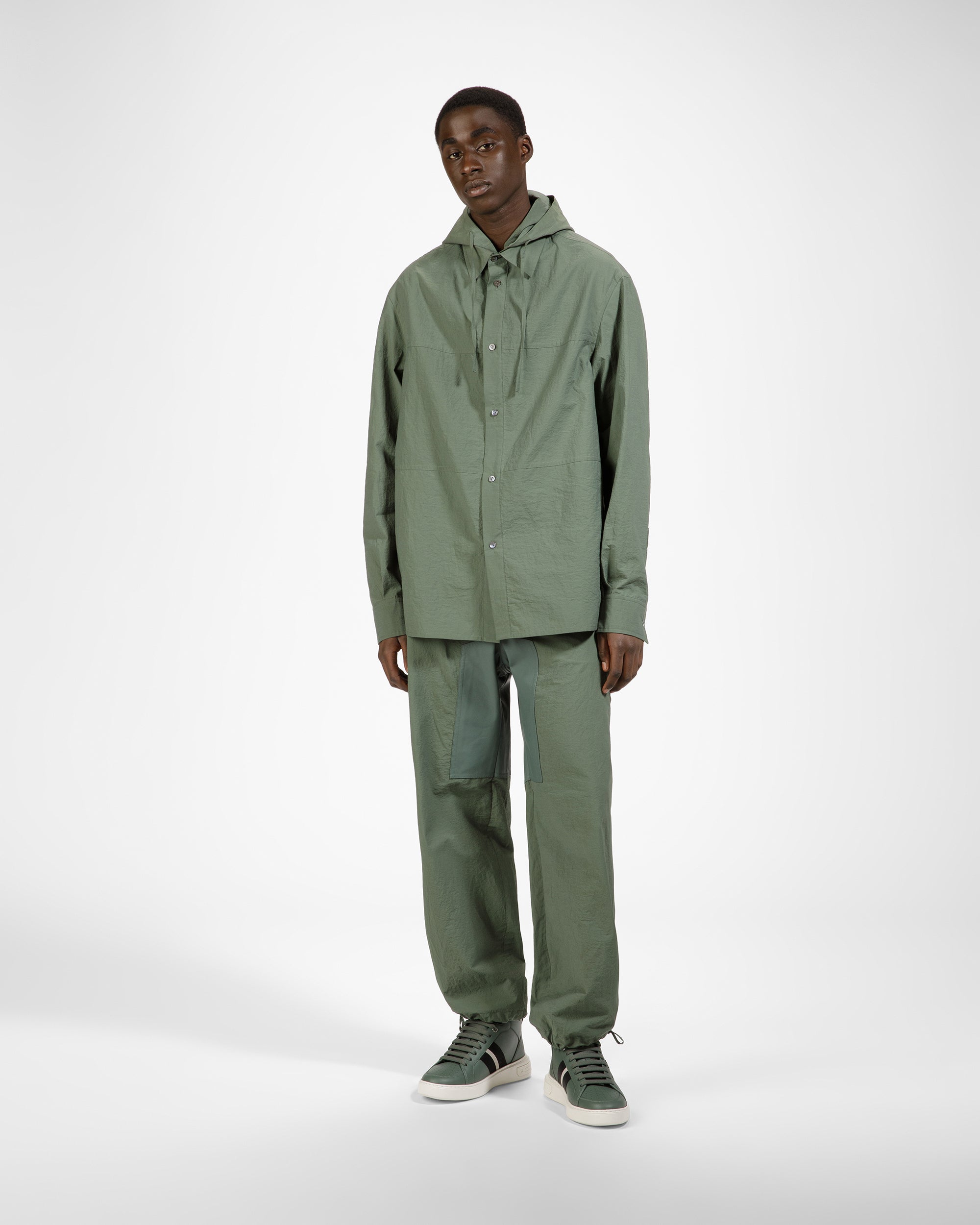 Myles Leather Sneakers In Sage - Men's - Bally - 03