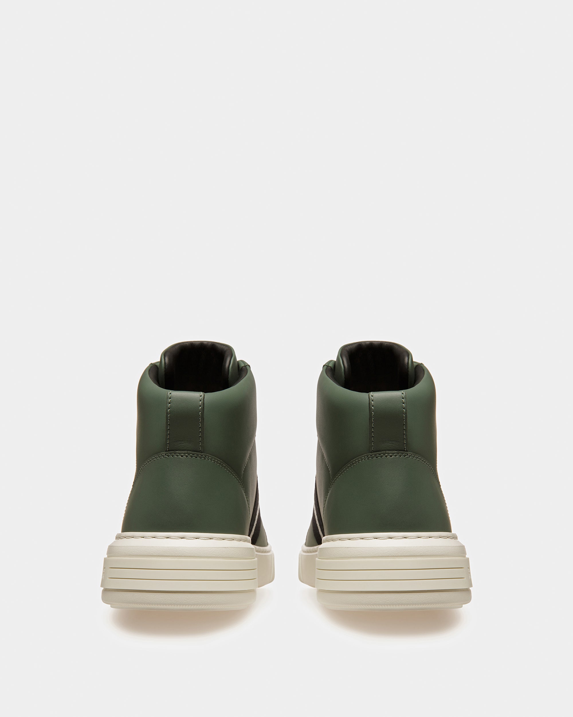 Myles Leather Sneakers In Sage - Men's - Bally - 04