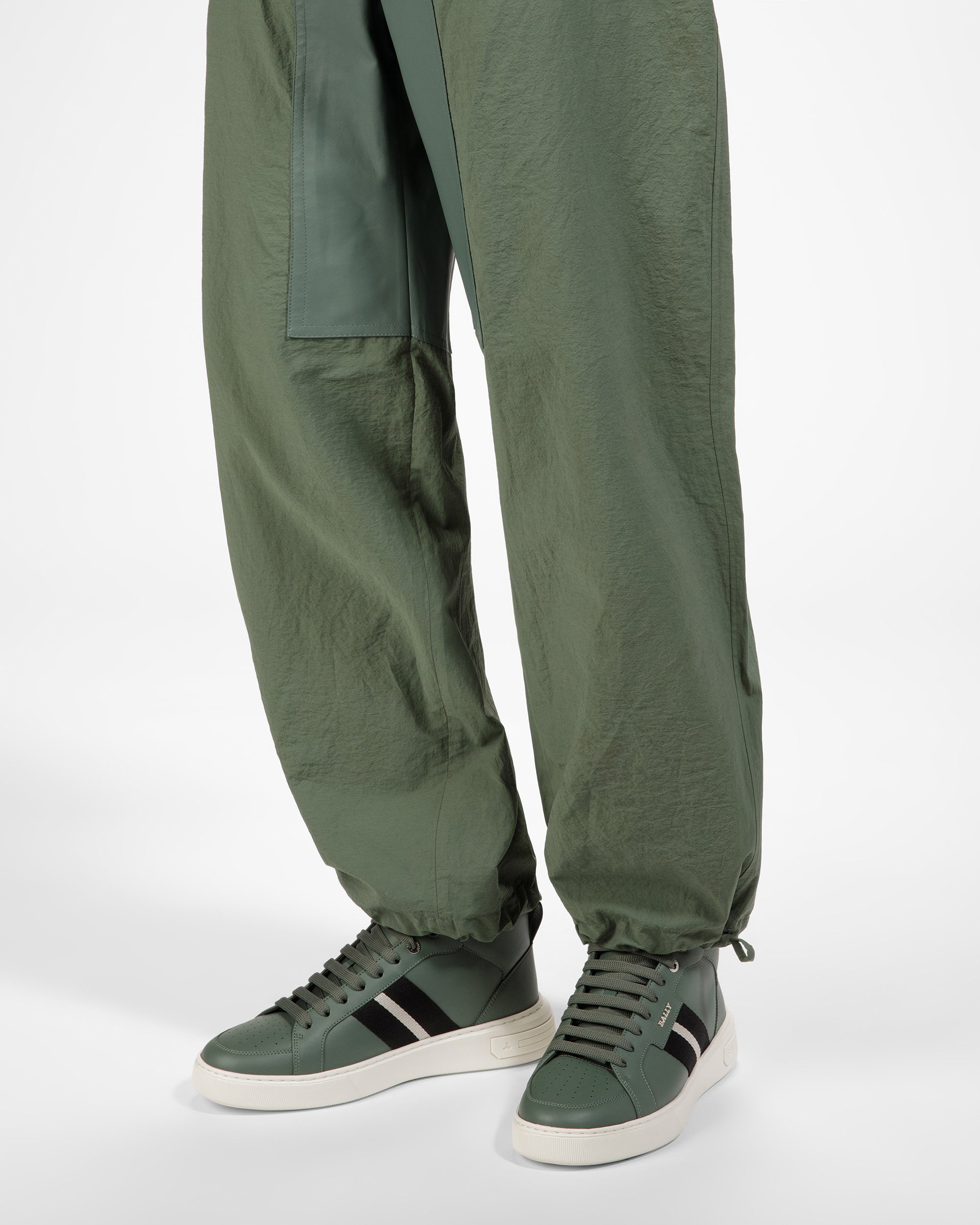 Myles Leather Sneakers In Sage - Men's - Bally - 07